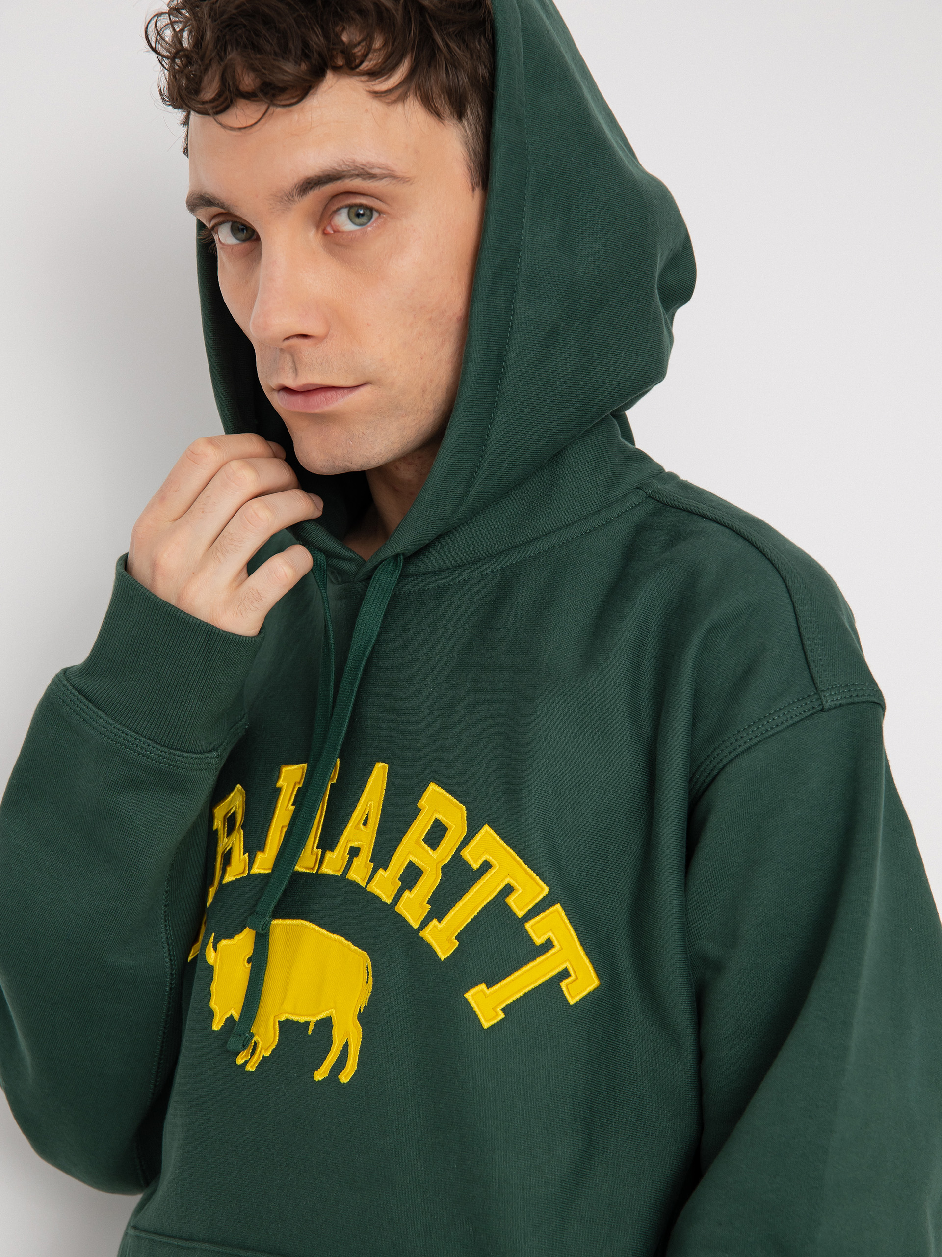 Bluza z kapturem Carhartt WIP Locker HD (treehouse/yellow)