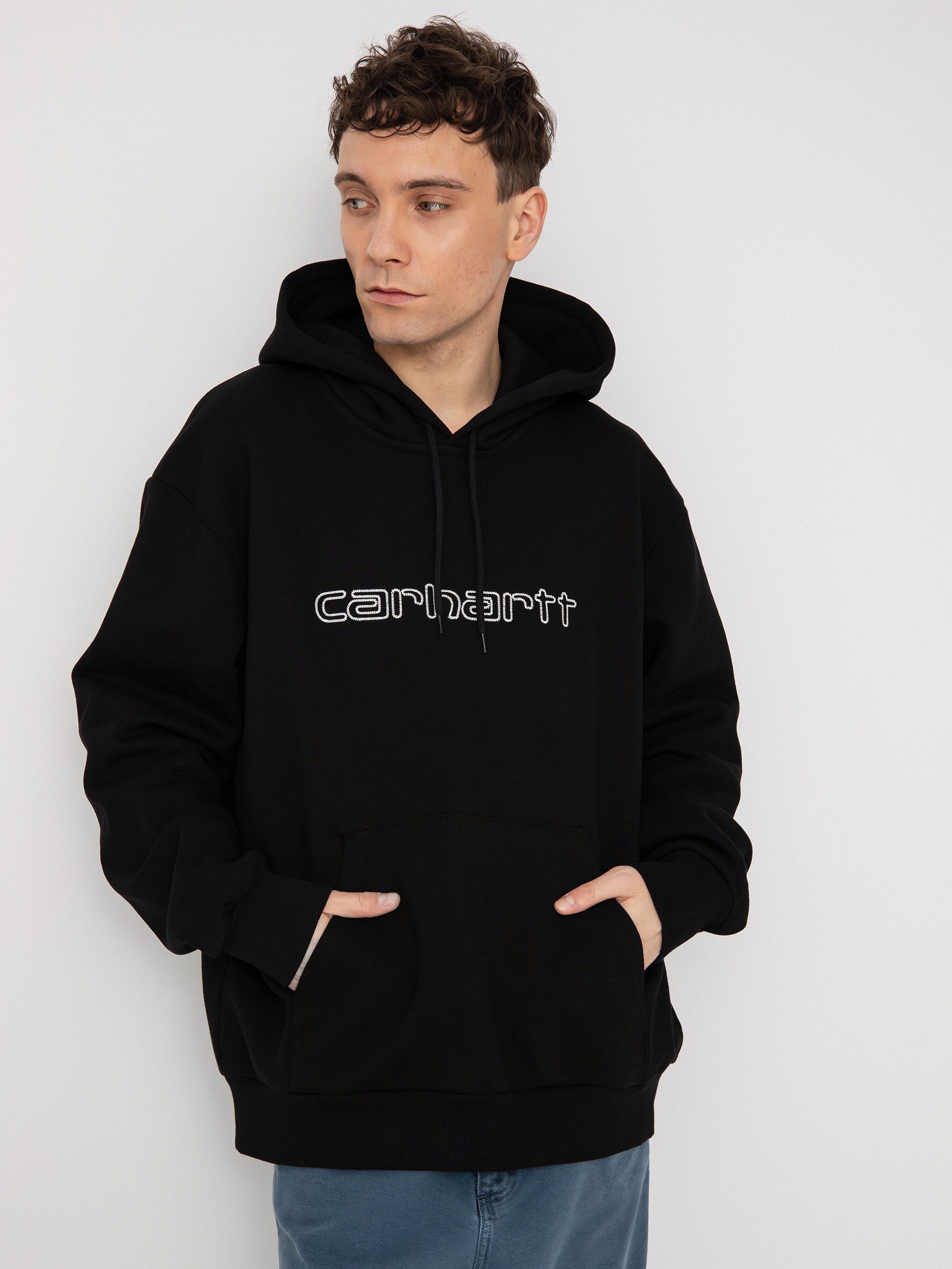 Bluza z kapturem Carhartt WIP Elzy HD (black/wax)