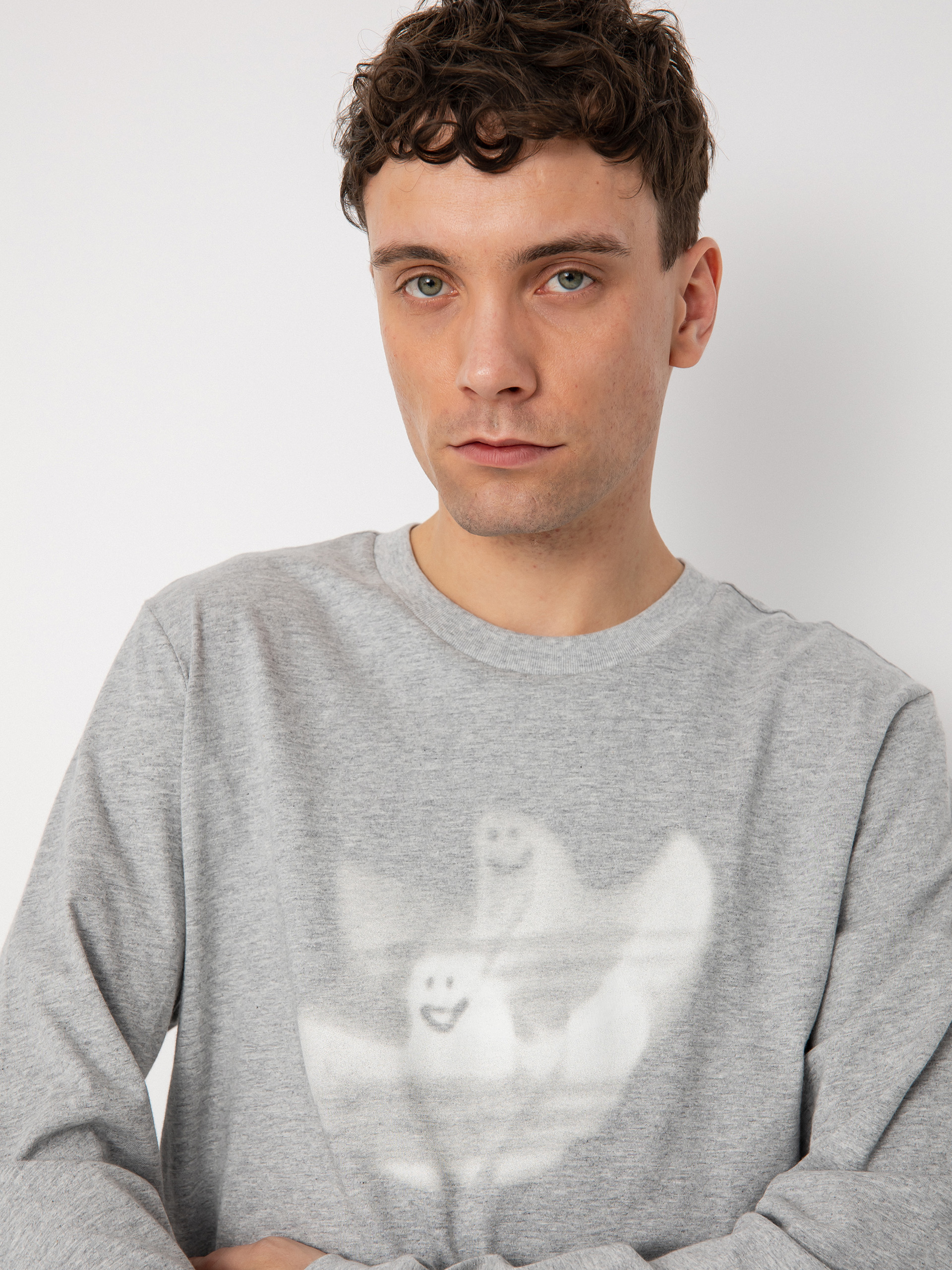 Longsleeve adidas Shmoo Logo (mgreyh/cwhite)