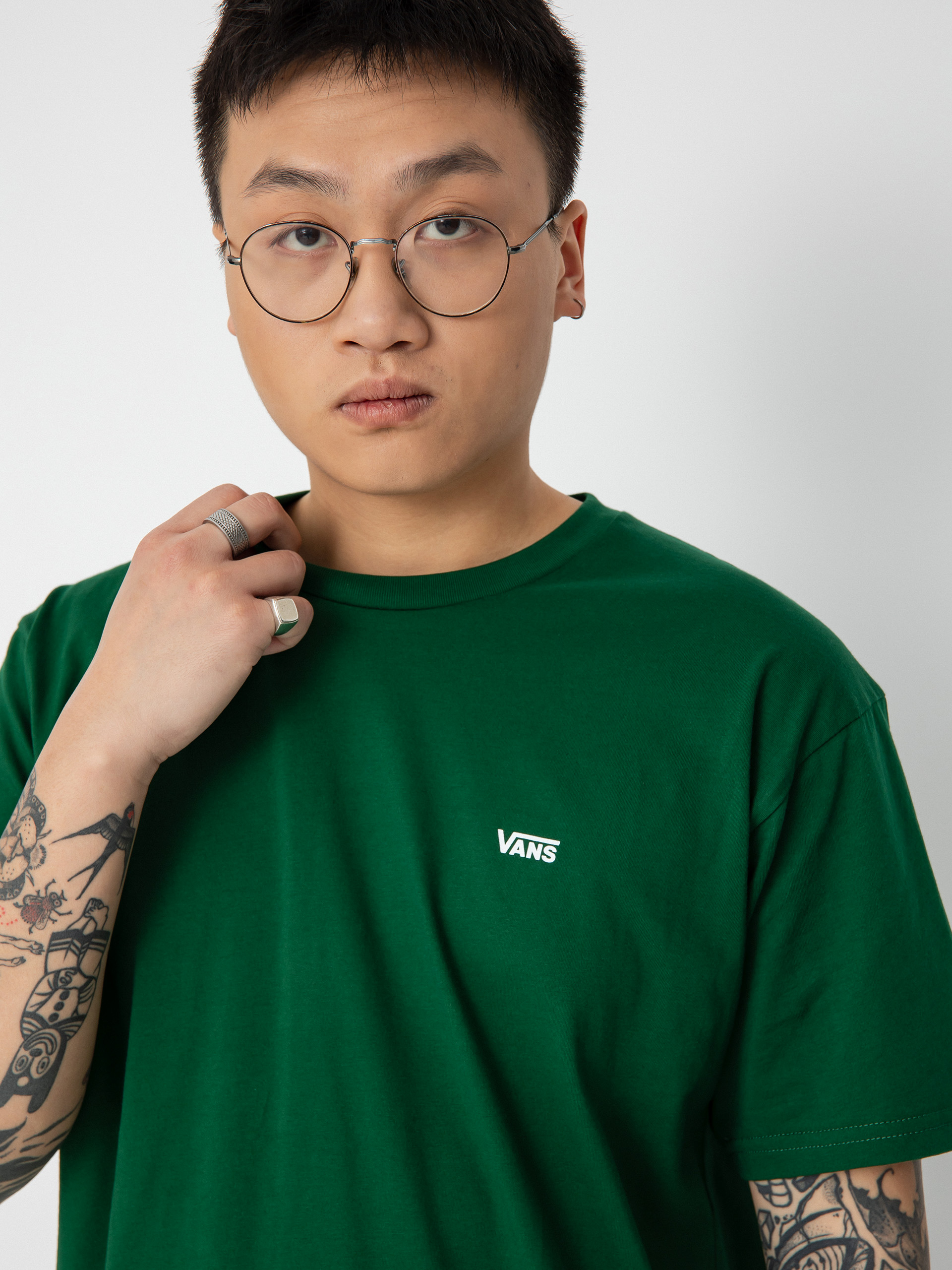 T-shirt Vans Left Chest Logo (eden/white)