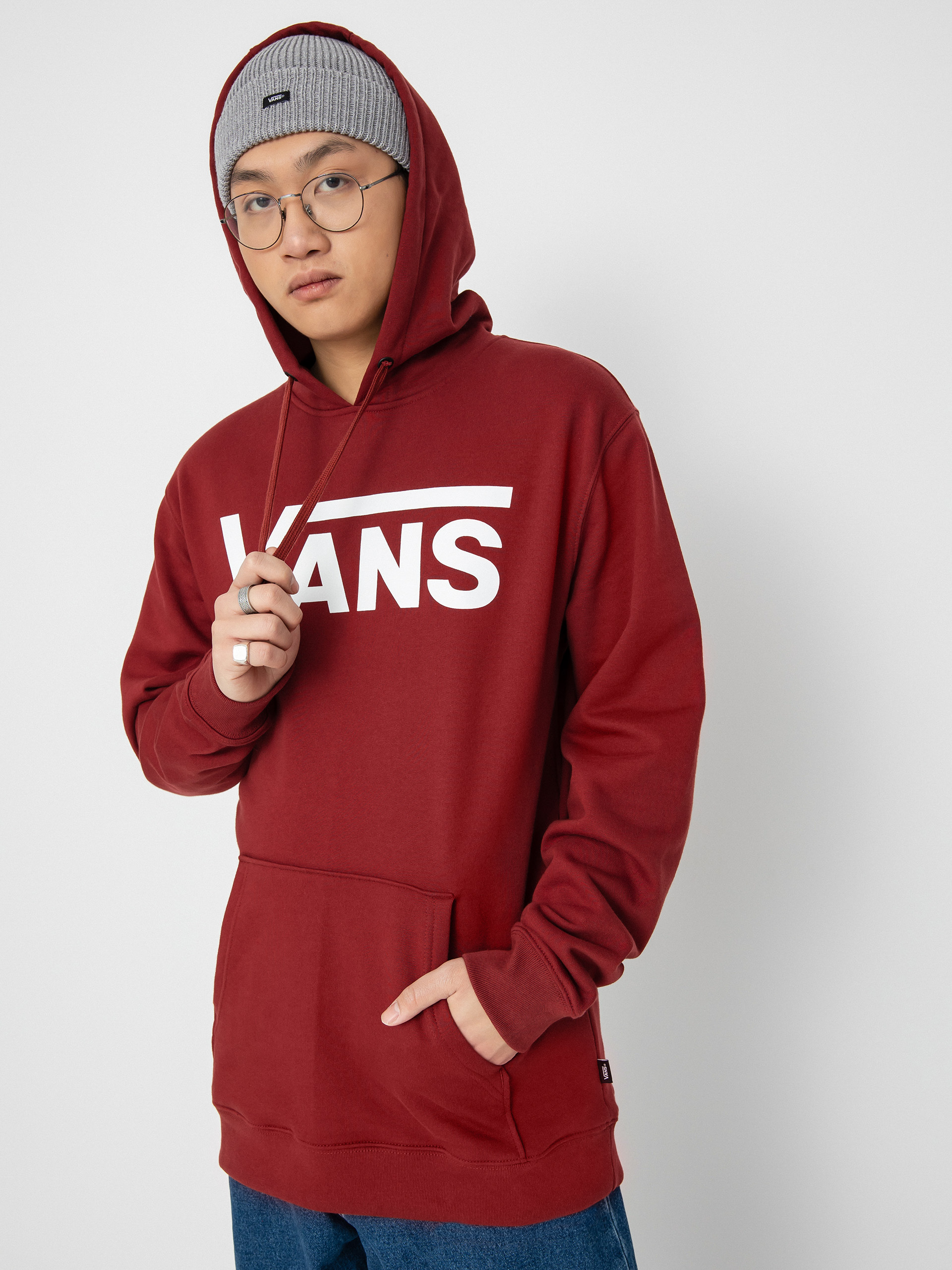 Bluza z kapturem Vans Classic II HD (syrah)