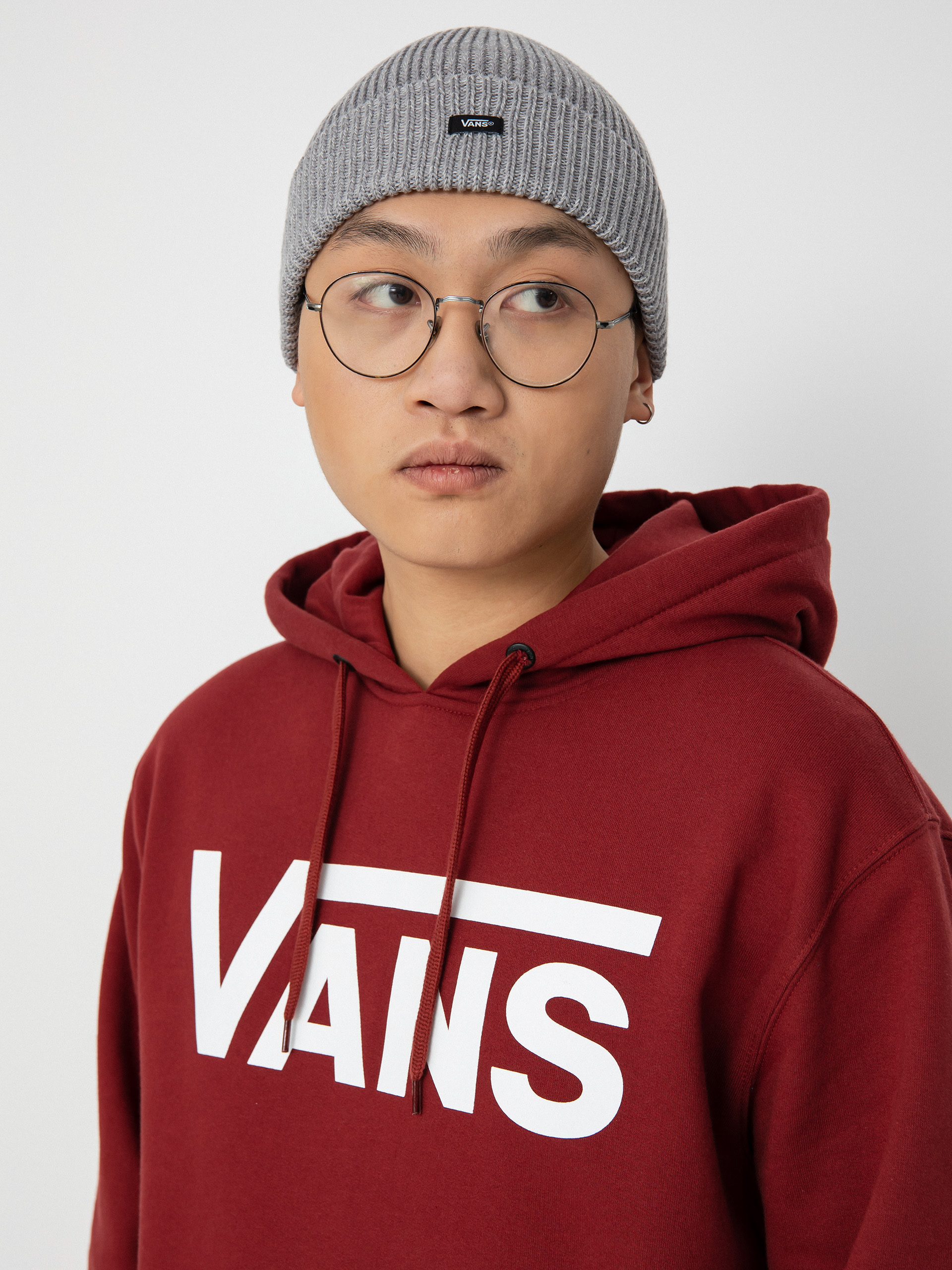 Bluza z kapturem Vans Classic II HD (syrah)