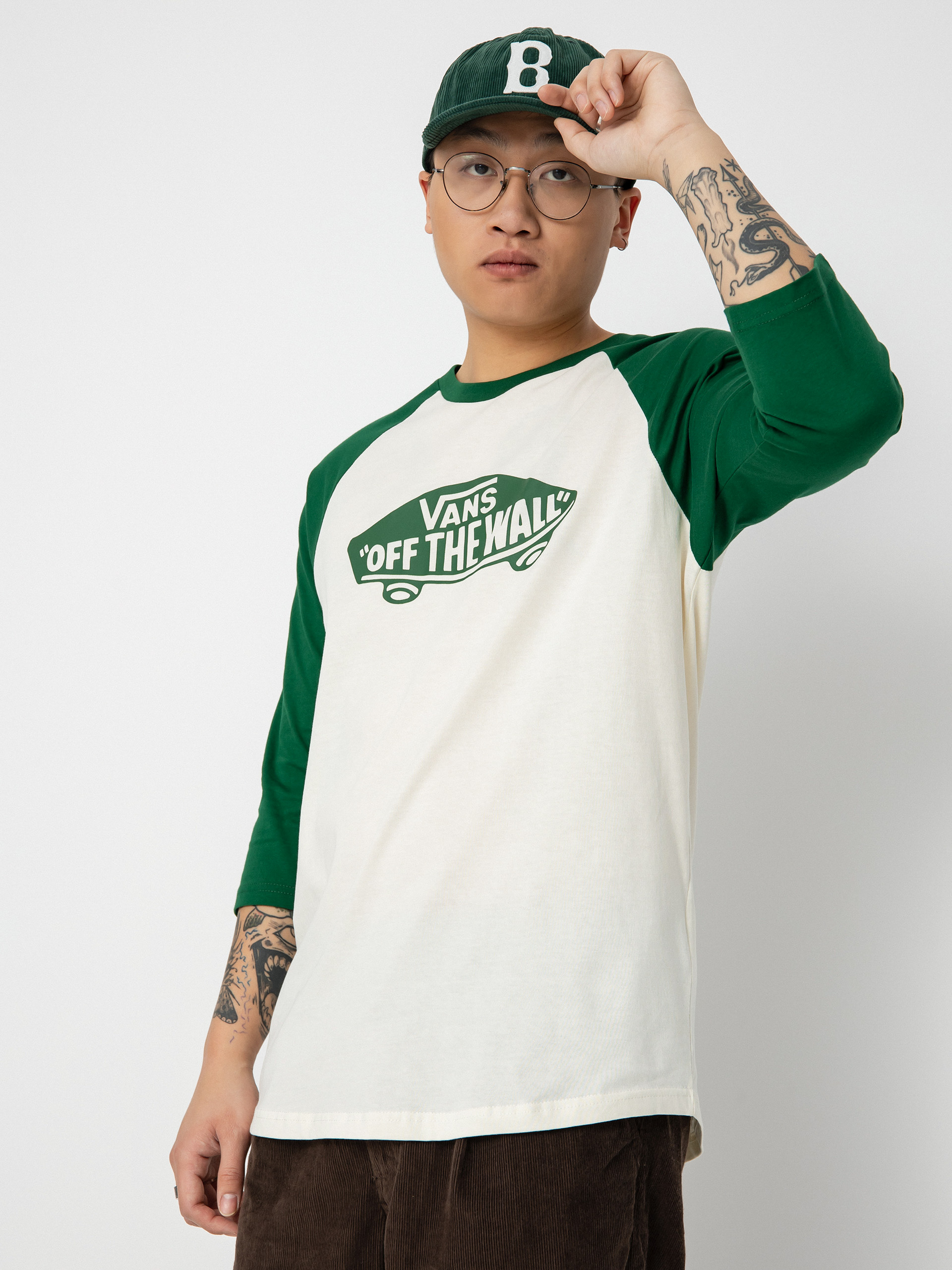 Koszulka Vans Style 76 Raglan (antique white/eden)