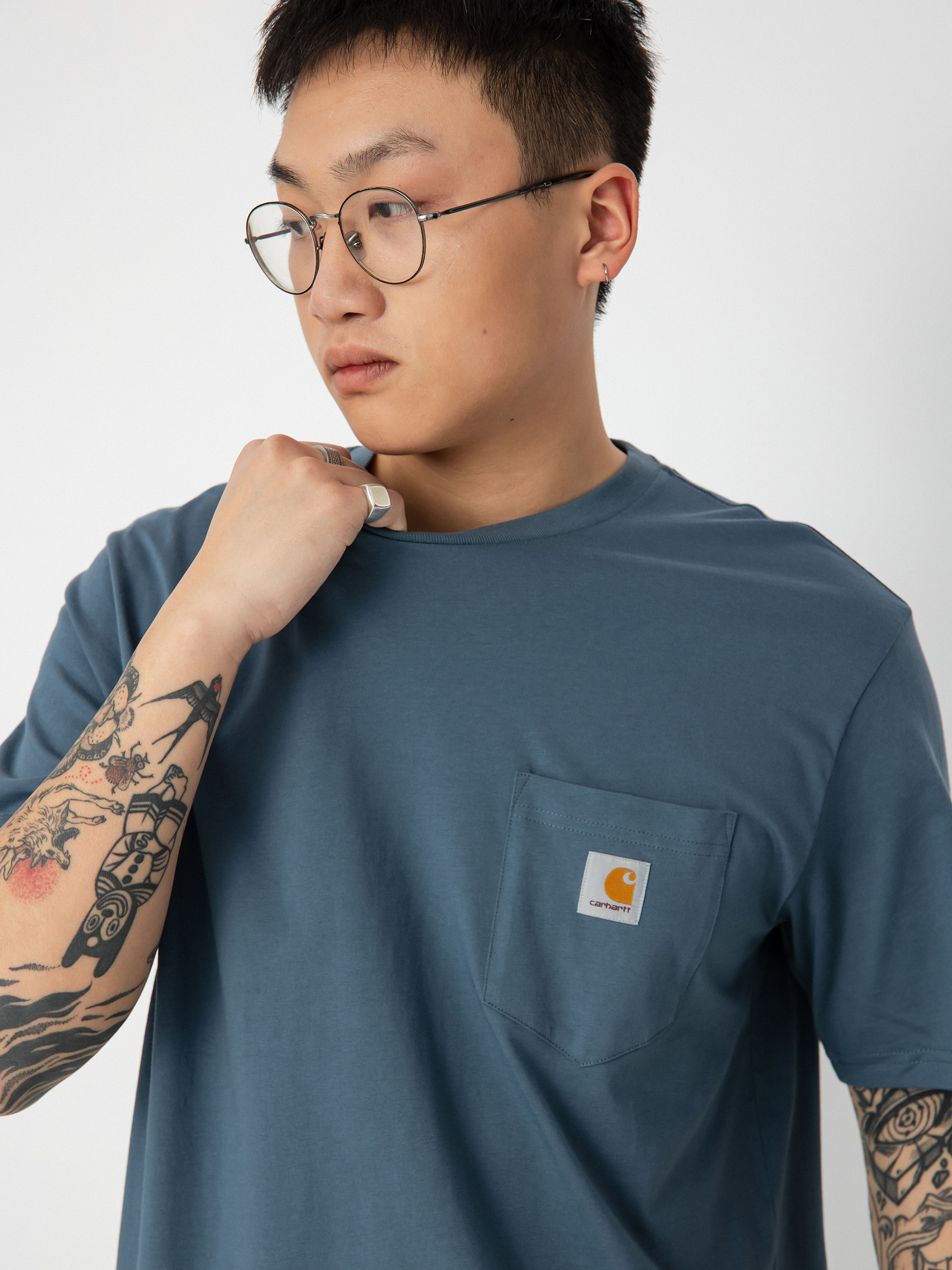 T-shirt Carhartt WIP Pocket (storm blue)