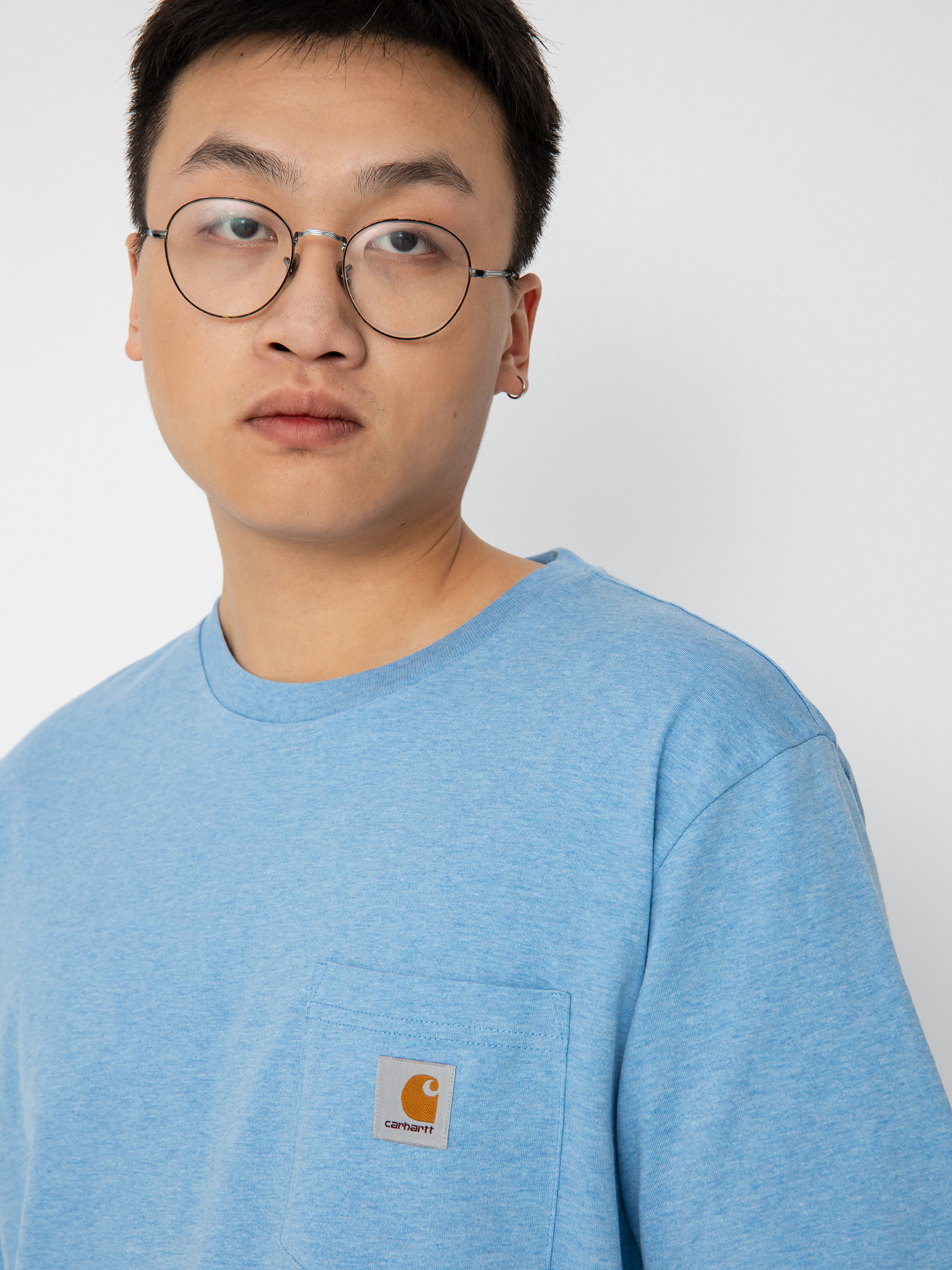 T-shirt Carhartt WIP Pocket (piscine heather)