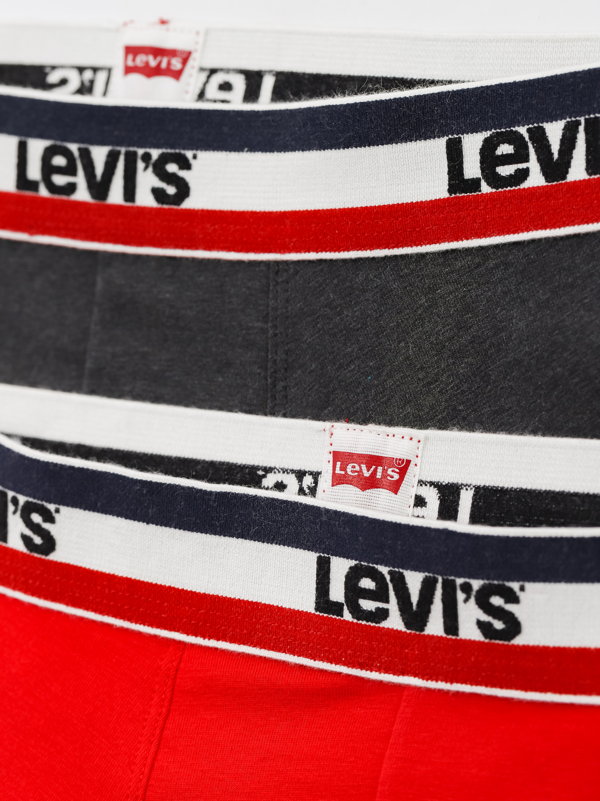 Bokserki Levi's® Logo Boxer Organic (red/black)