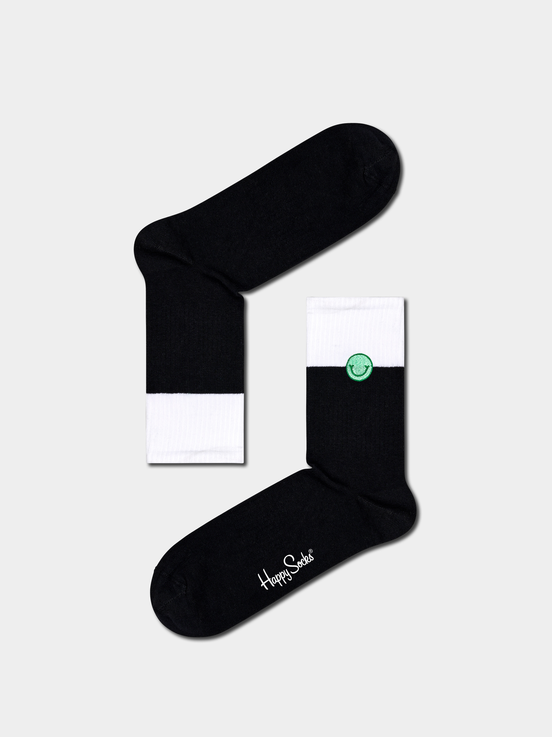 Skarpetki Happy Socks Happy Blocked 3/4 Crew (black)