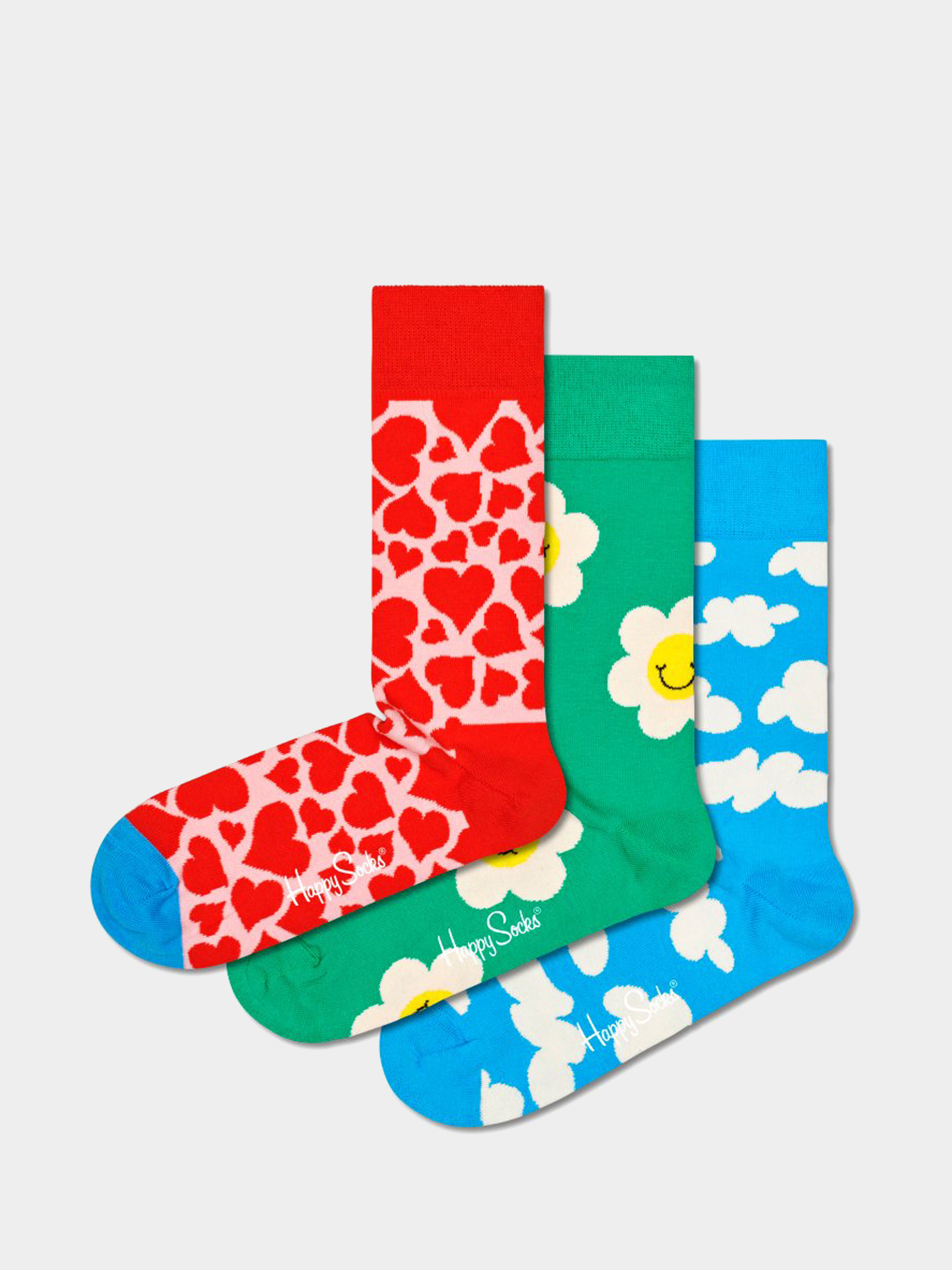 Skarpetki Happy Socks 3 Pack I Flower U Gift Set (red)