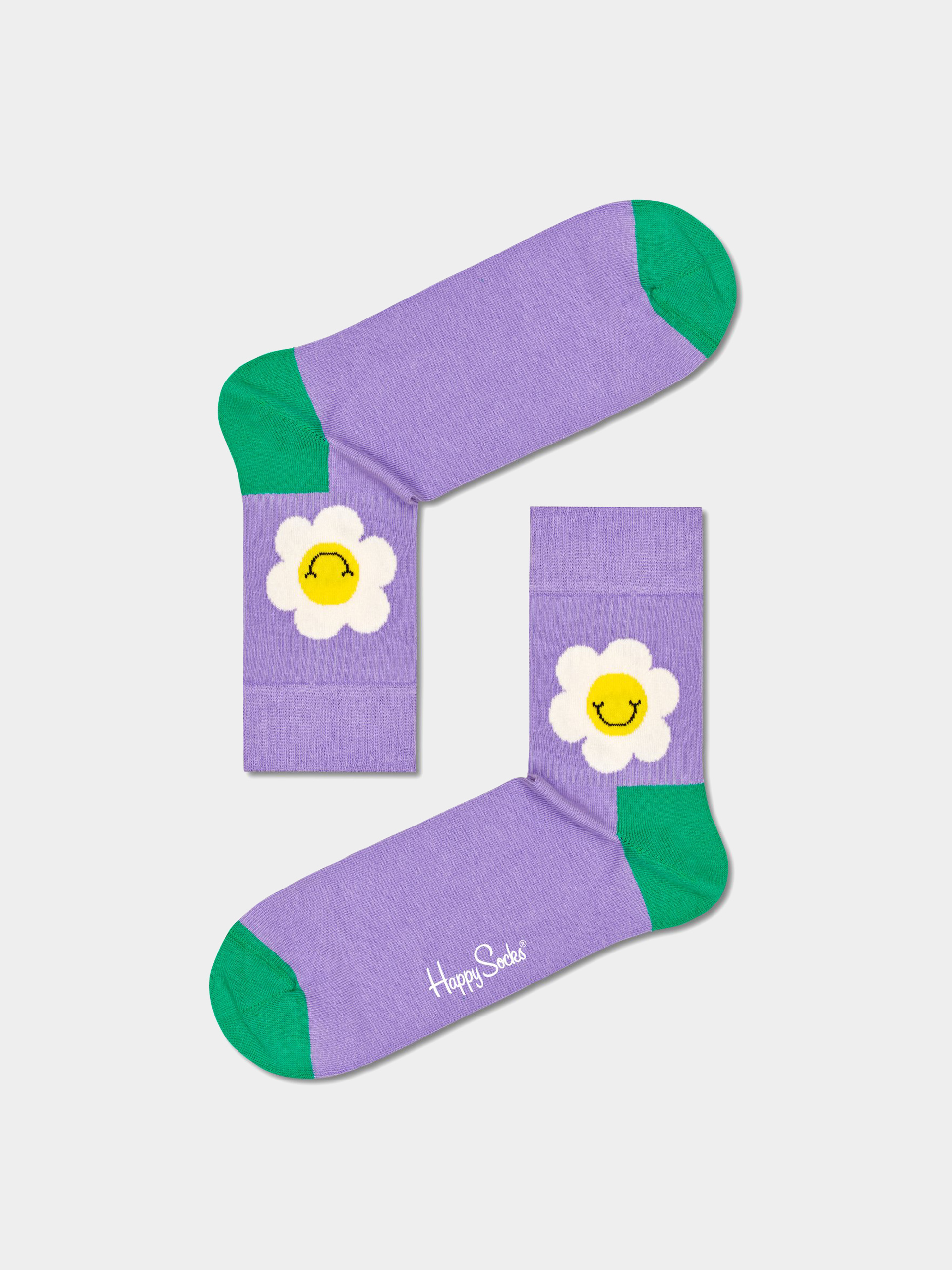 Skarpetki Happy Socks Smiley Daisy 1/2 Crew (light purple)