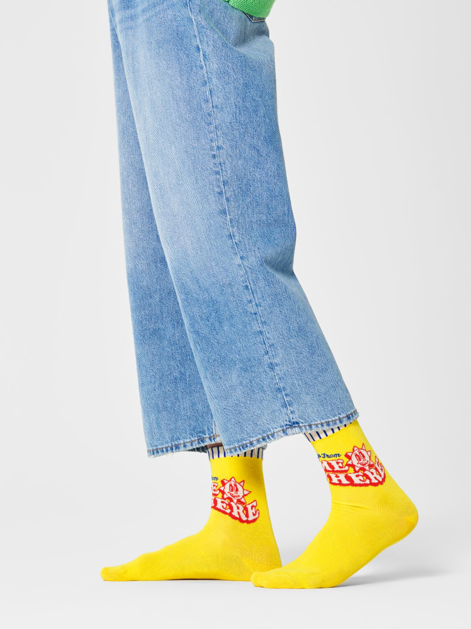 Skarpetki Happy Socks Greetings 1/2 Crew (yellow)