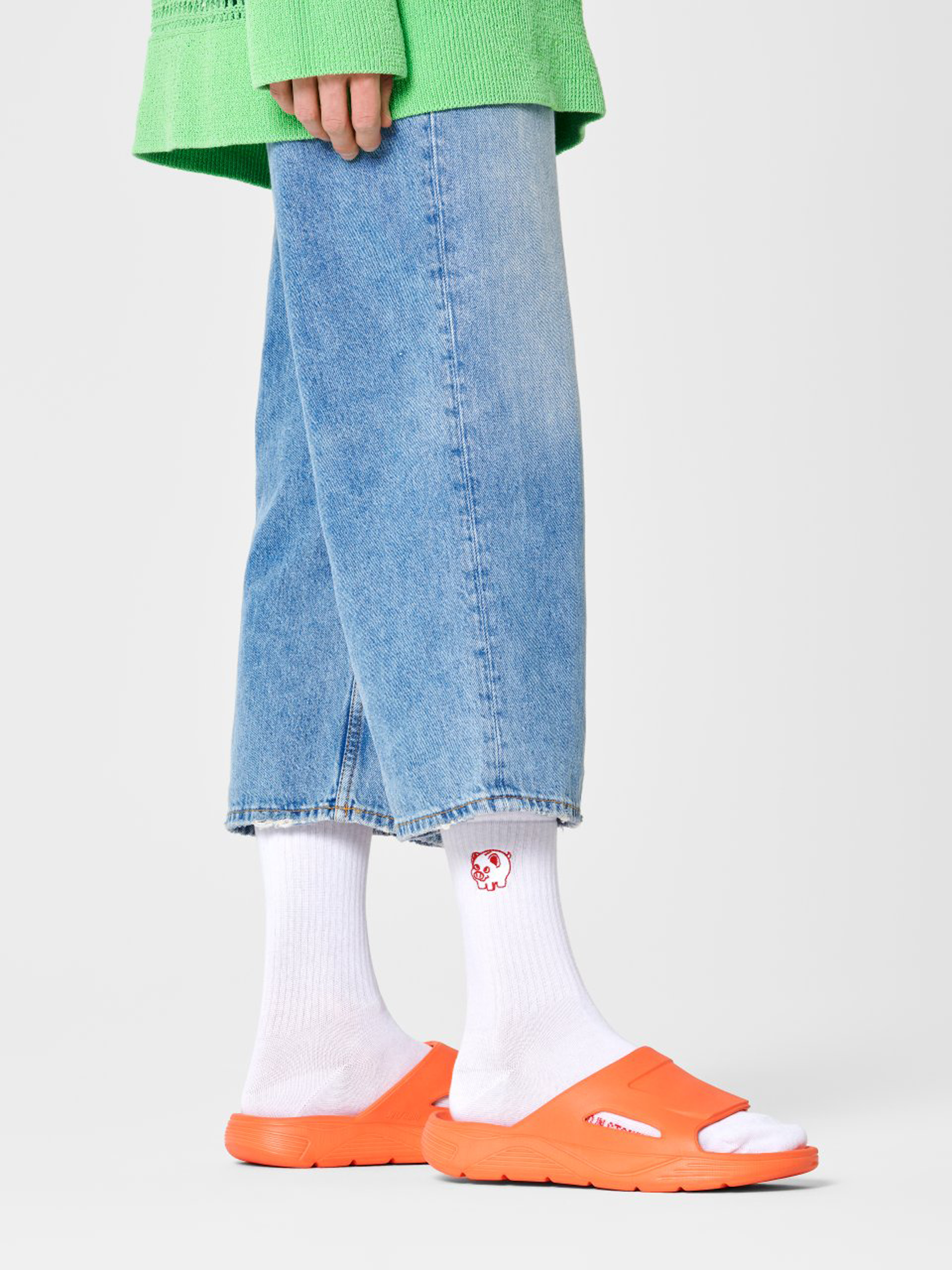 Skarpetki Happy Socks Dollar Sign 3/4 Crew (white)