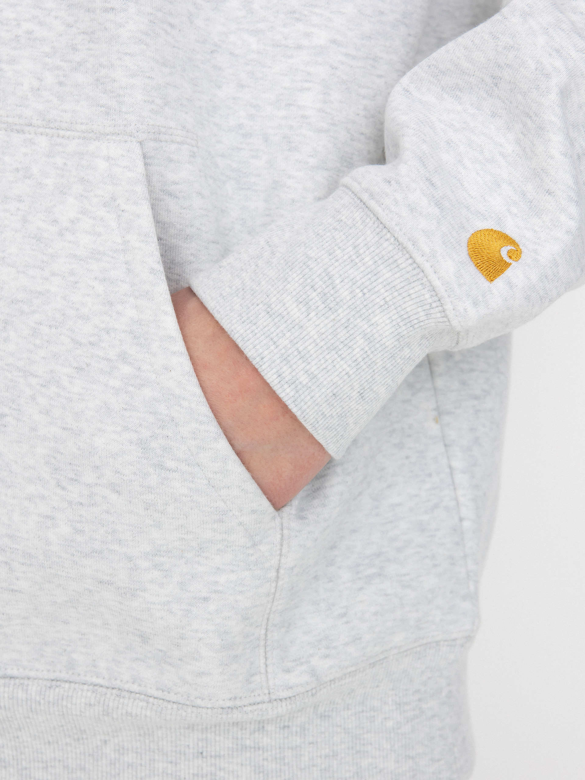 Bluza z kapturem Carhartt WIP Chase HD (ash heather/gold)