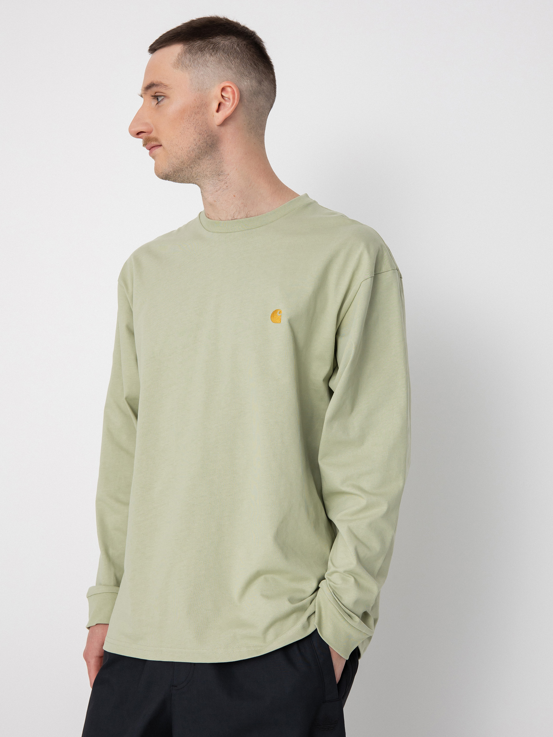 Longsleeve Carhartt WIP Chase (agave/gold)