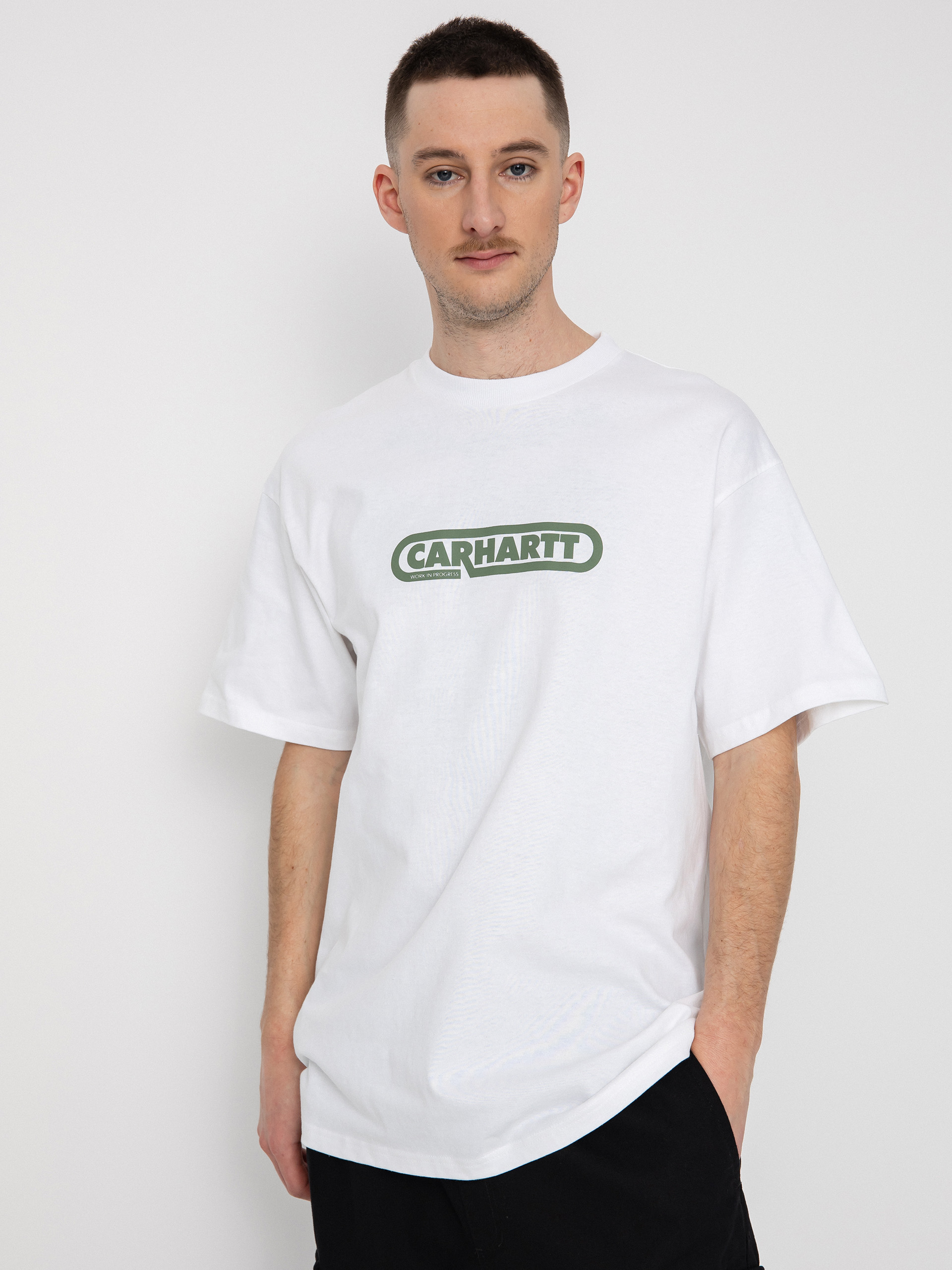 T-shirt Carhartt WIP Fuse Script (white/dollar green)