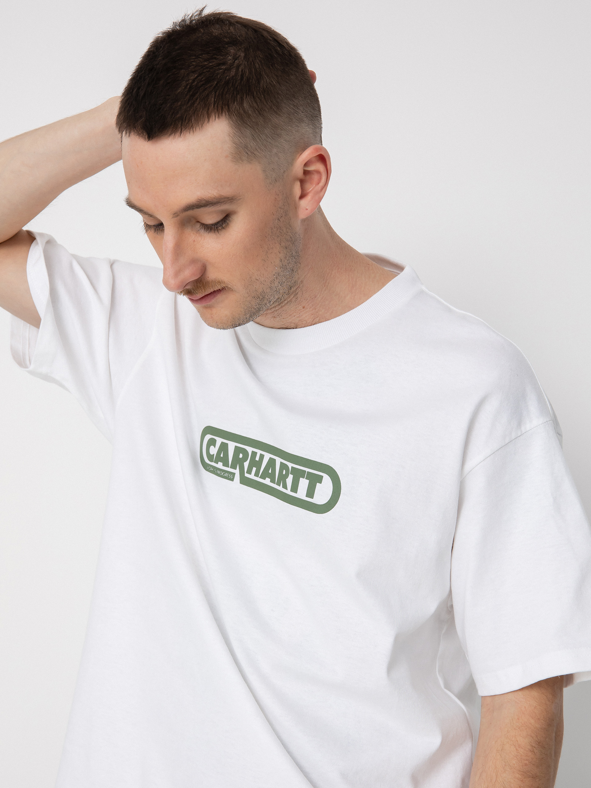 T-shirt Carhartt WIP Fuse Script (white/dollar green)