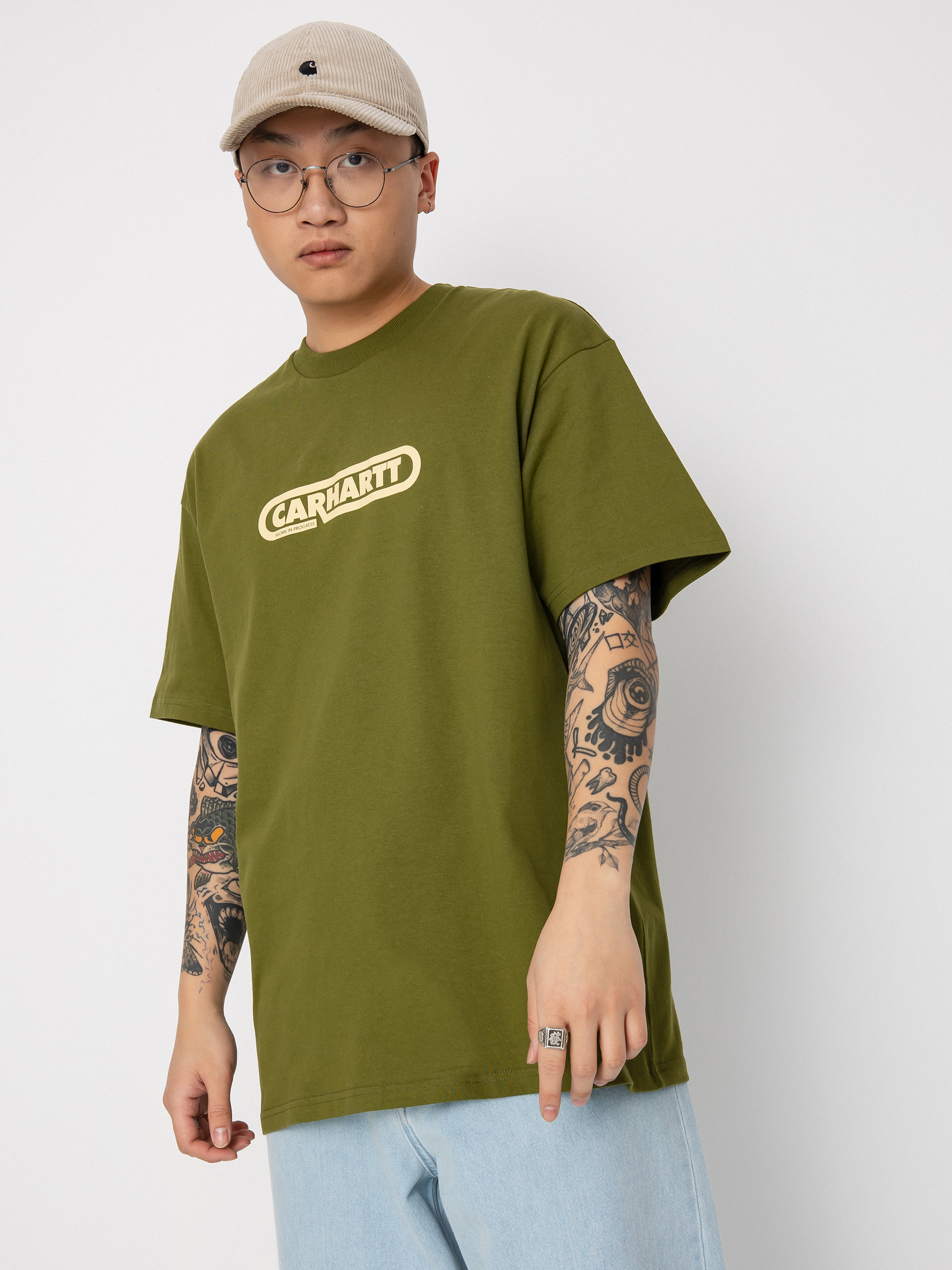T-shirt Carhartt WIP Fuse Script (kiwi/citron)
