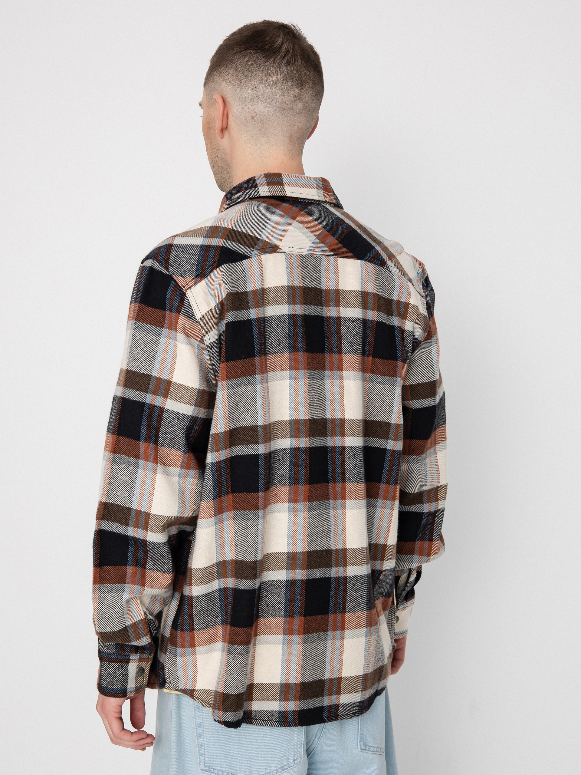 Koszula Brixton Coors Pow Bowery Flannel Ls (river blue/off white)