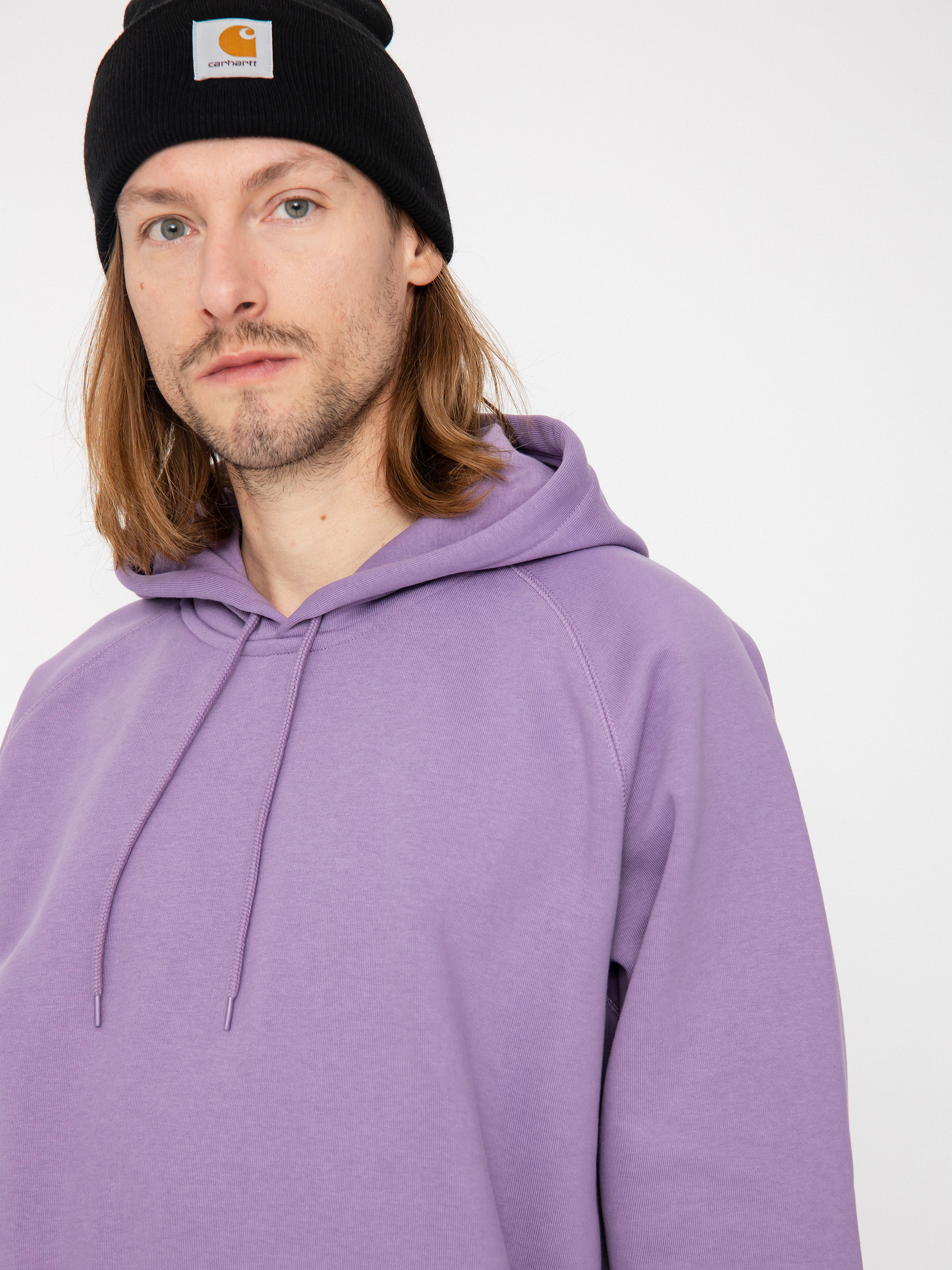 Bluza z kapturem Carhartt WIP Chase HD (violanda/gold)