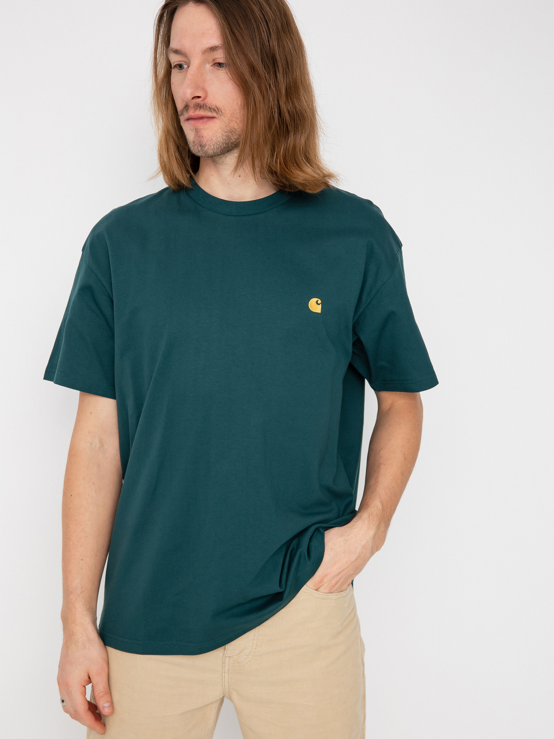 T-shirt Carhartt WIP Chase (botanic/gold)