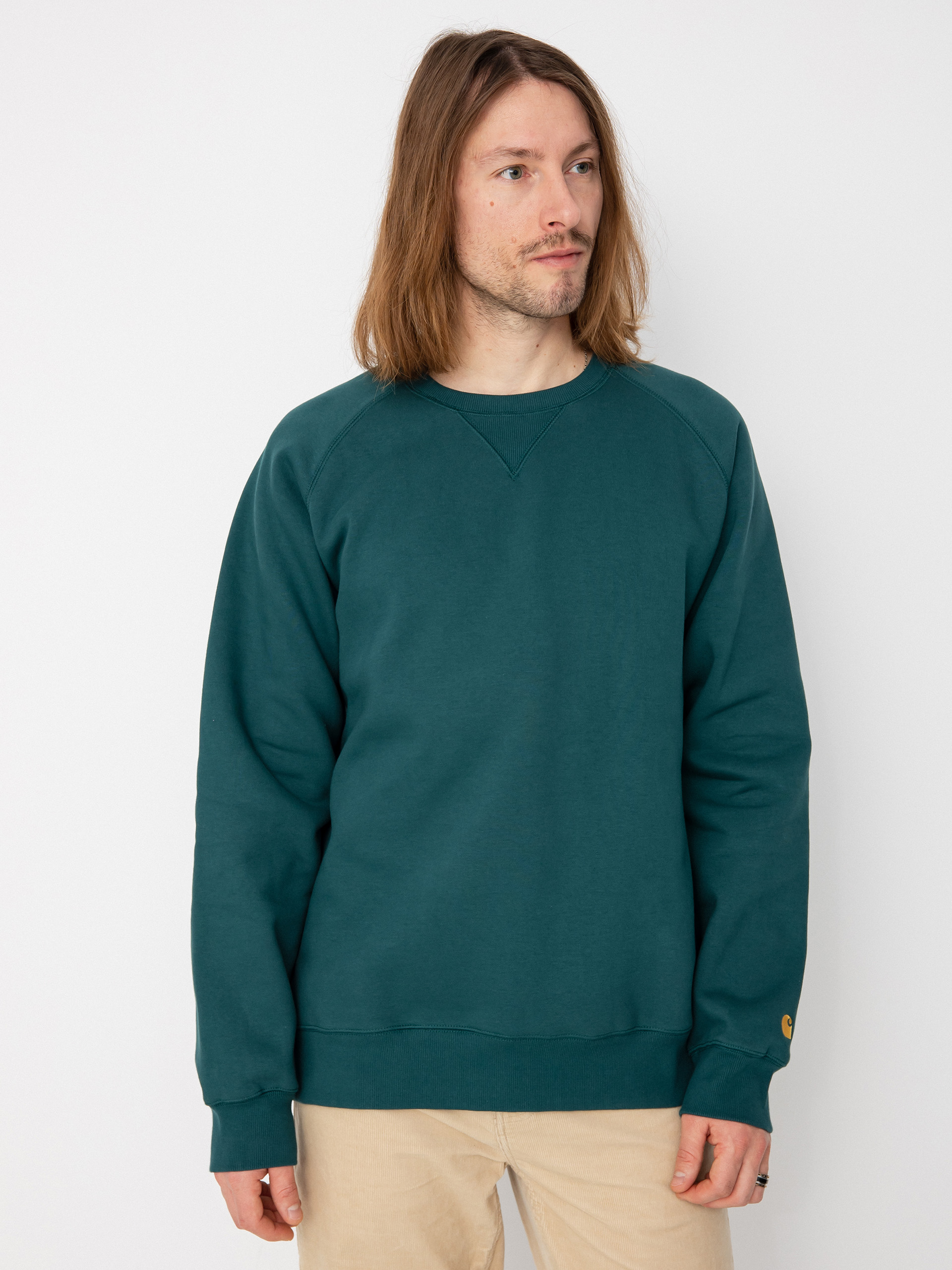 Bluza Carhartt WIP Chase (botanic/gold)