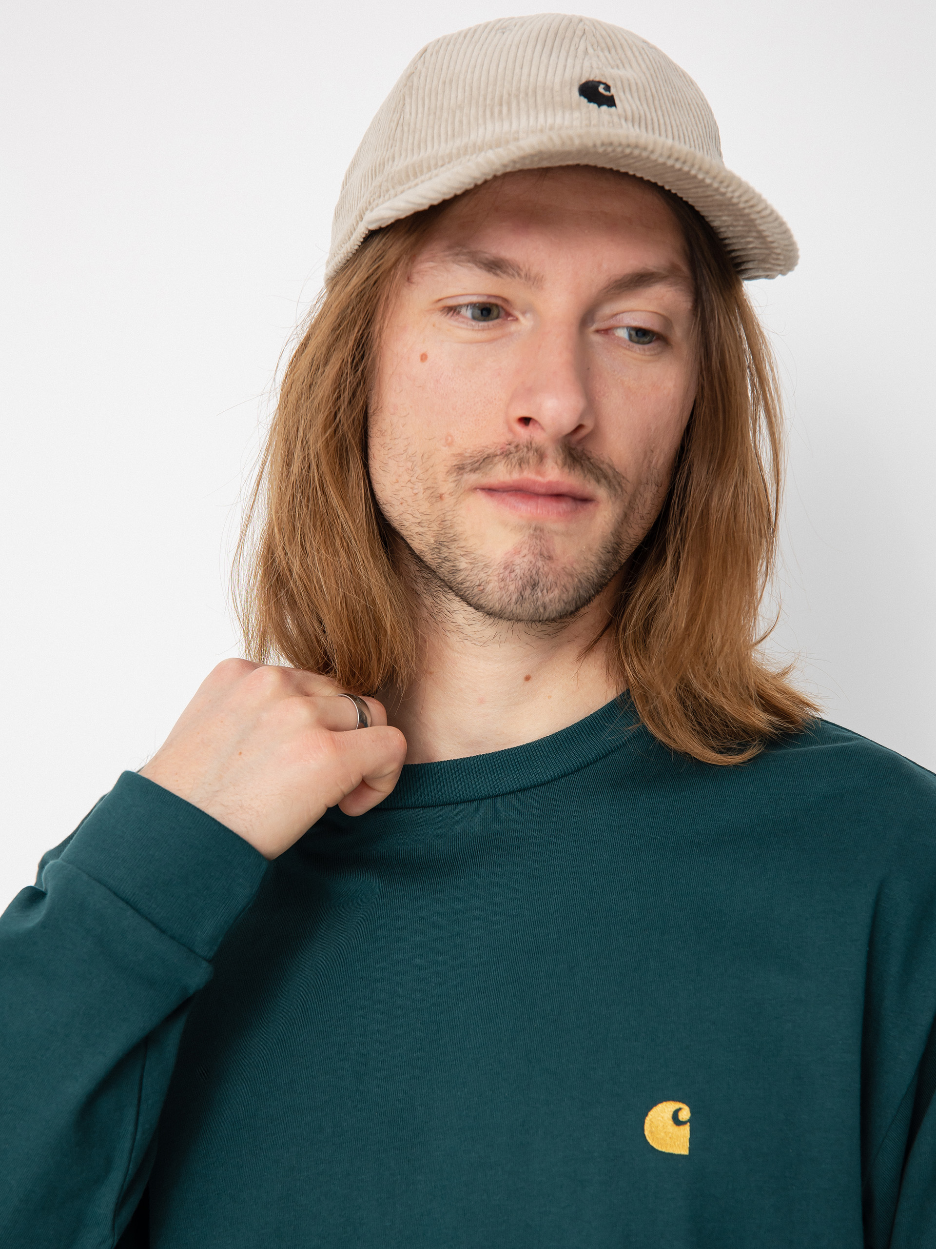 Longsleeve Carhartt WIP Chase (botanic/gold)