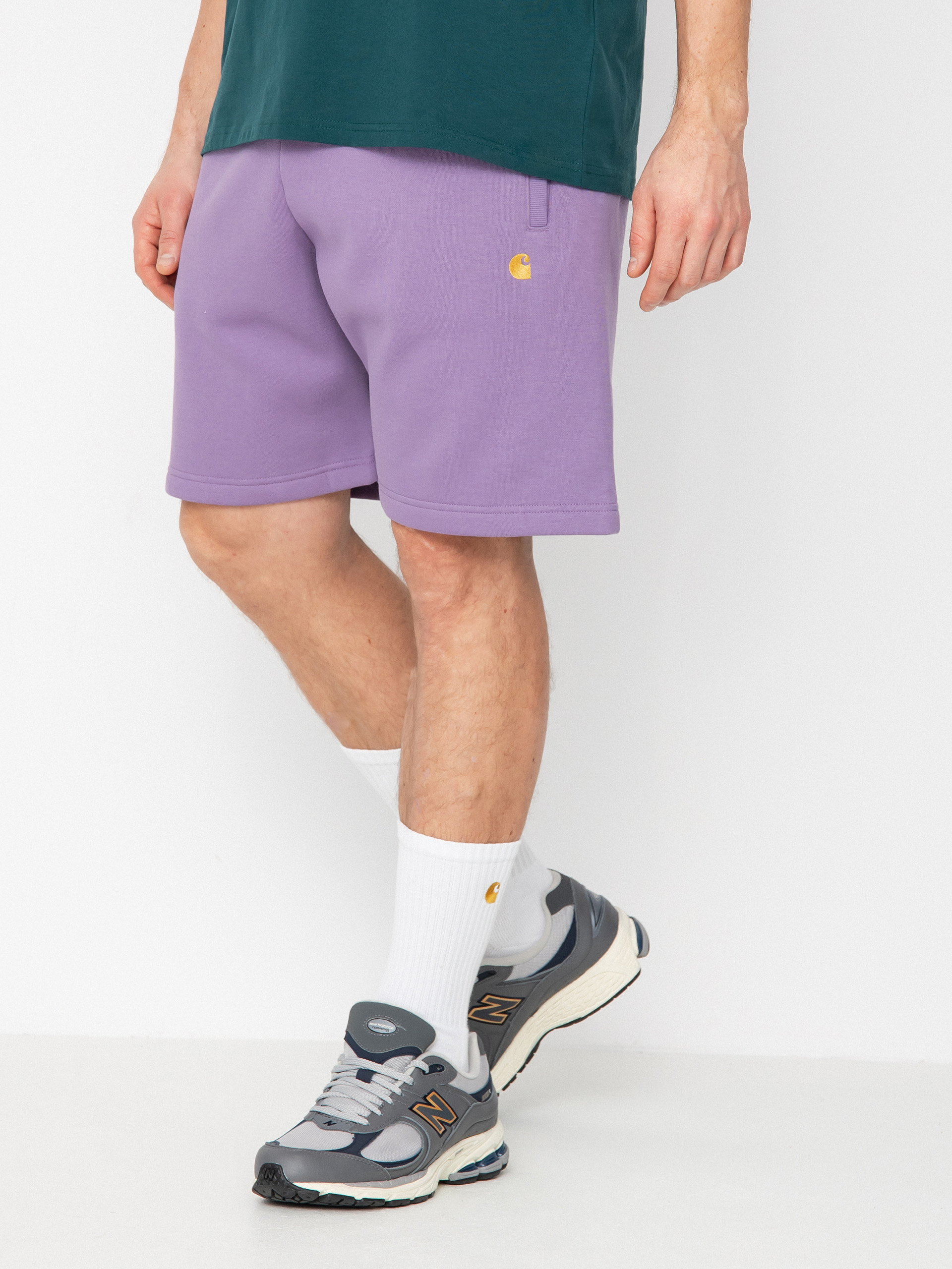 Szorty Carhartt WIP Chase (violanda/gold)