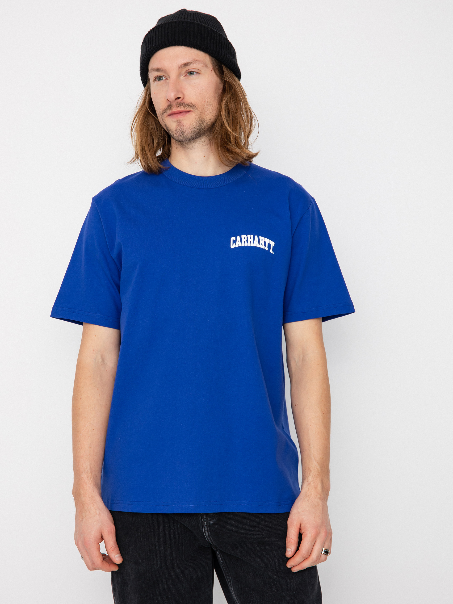 T-shirt Carhartt WIP University Script (lazurite/white)
