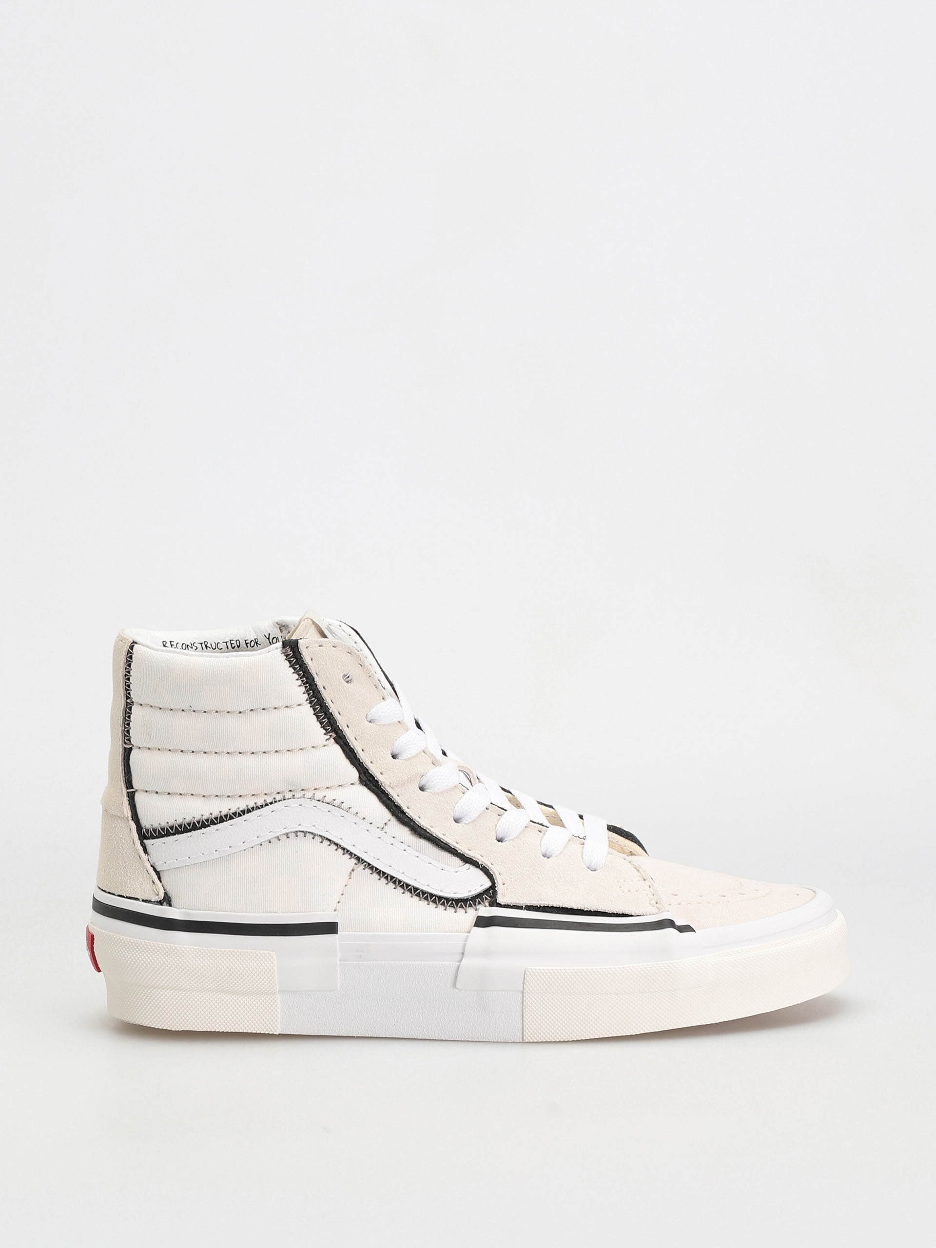 無料クーポン配布 アプリ Hi Sk8 Vans Buty Reconstruct (marshmallow/white) beżowy - スノーボード