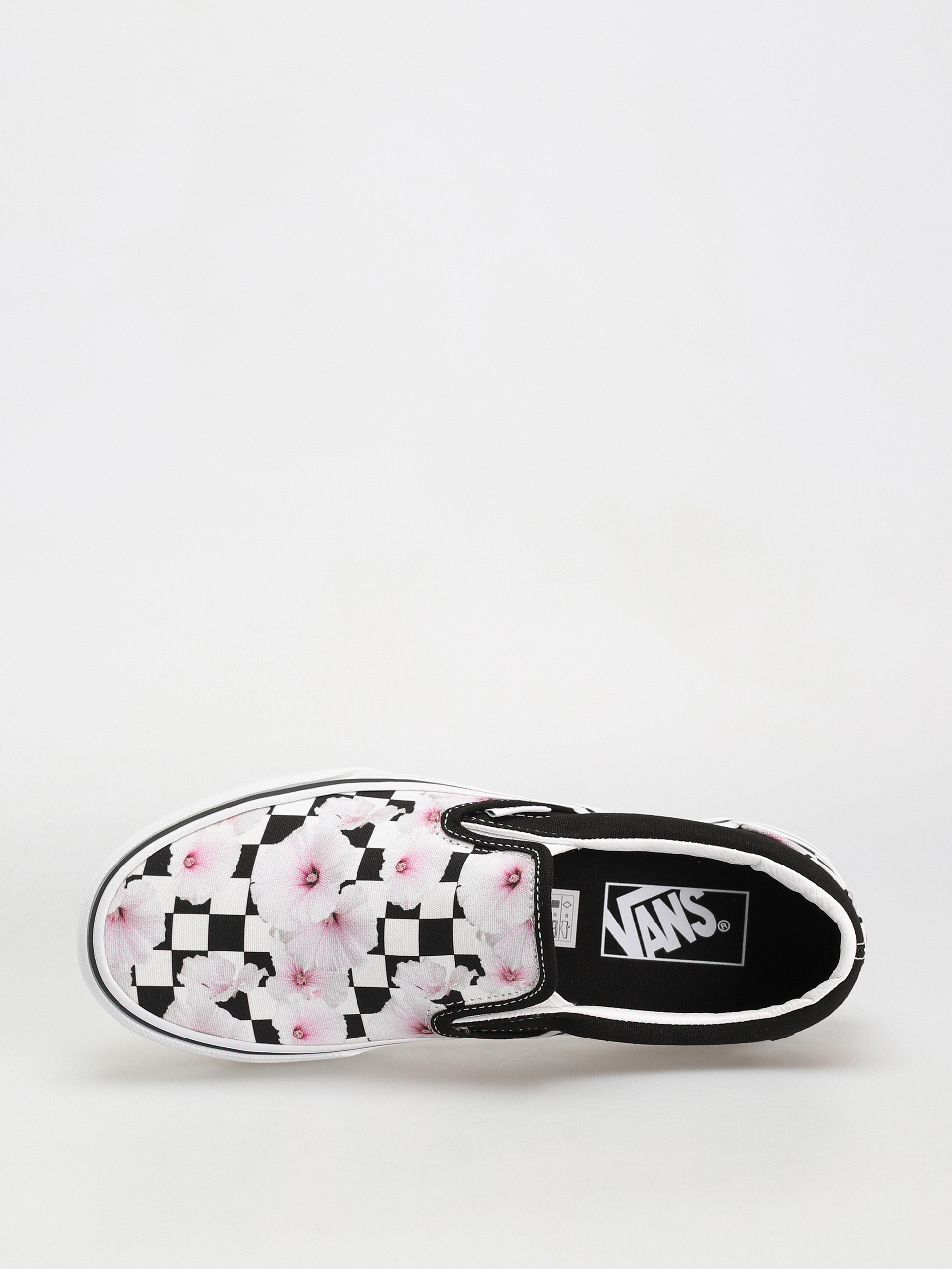 Buty Vans Classic Slip On Wmn (hibiscus checkerboard black)