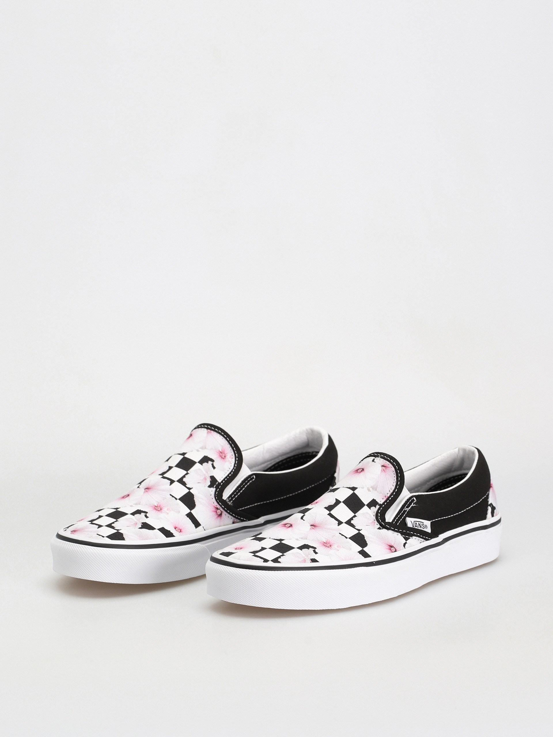 Buty Vans Classic Slip On Wmn (hibiscus checkerboard black)