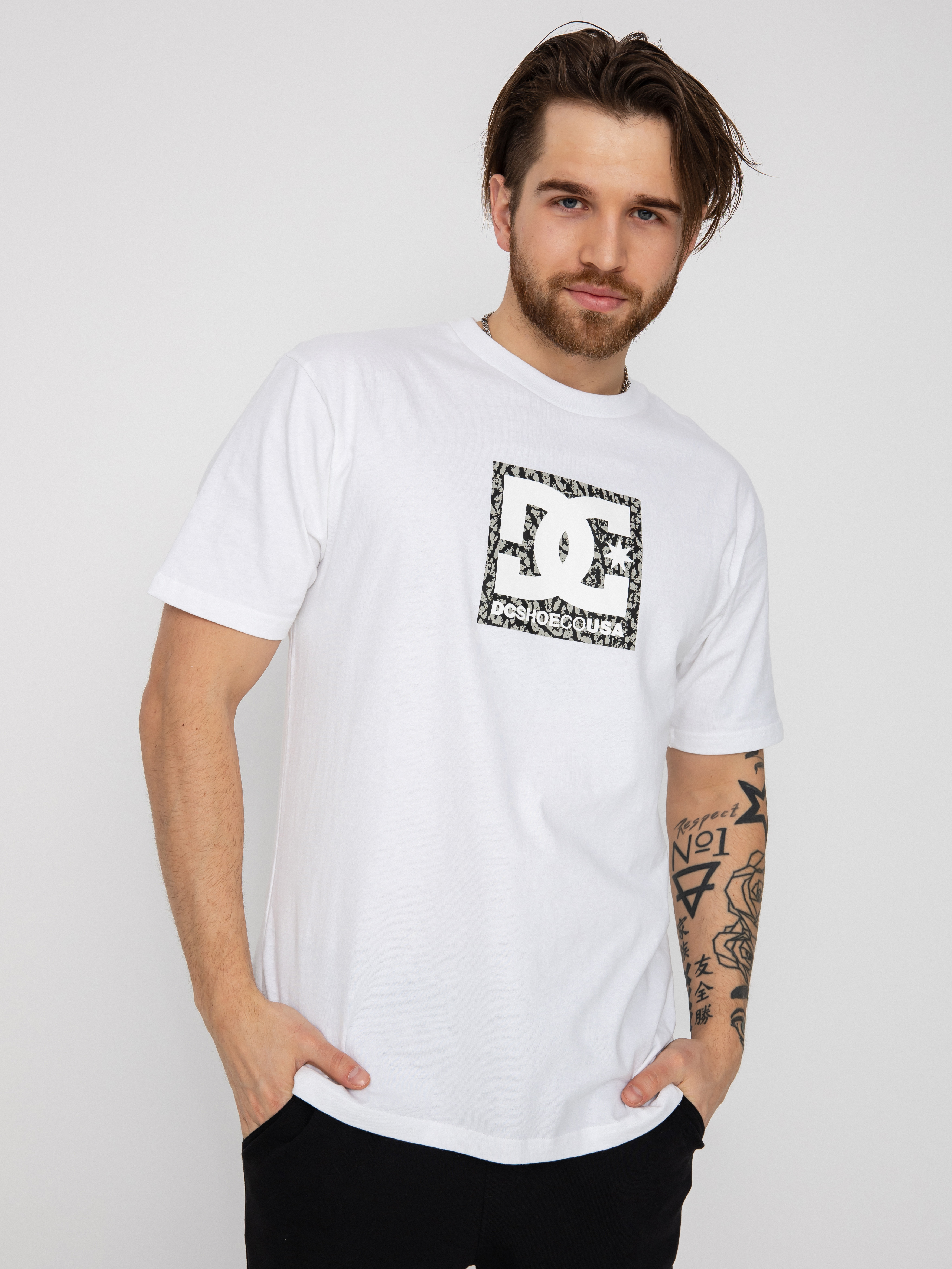 T-shirt DC Square Star Fill (white/elephant)