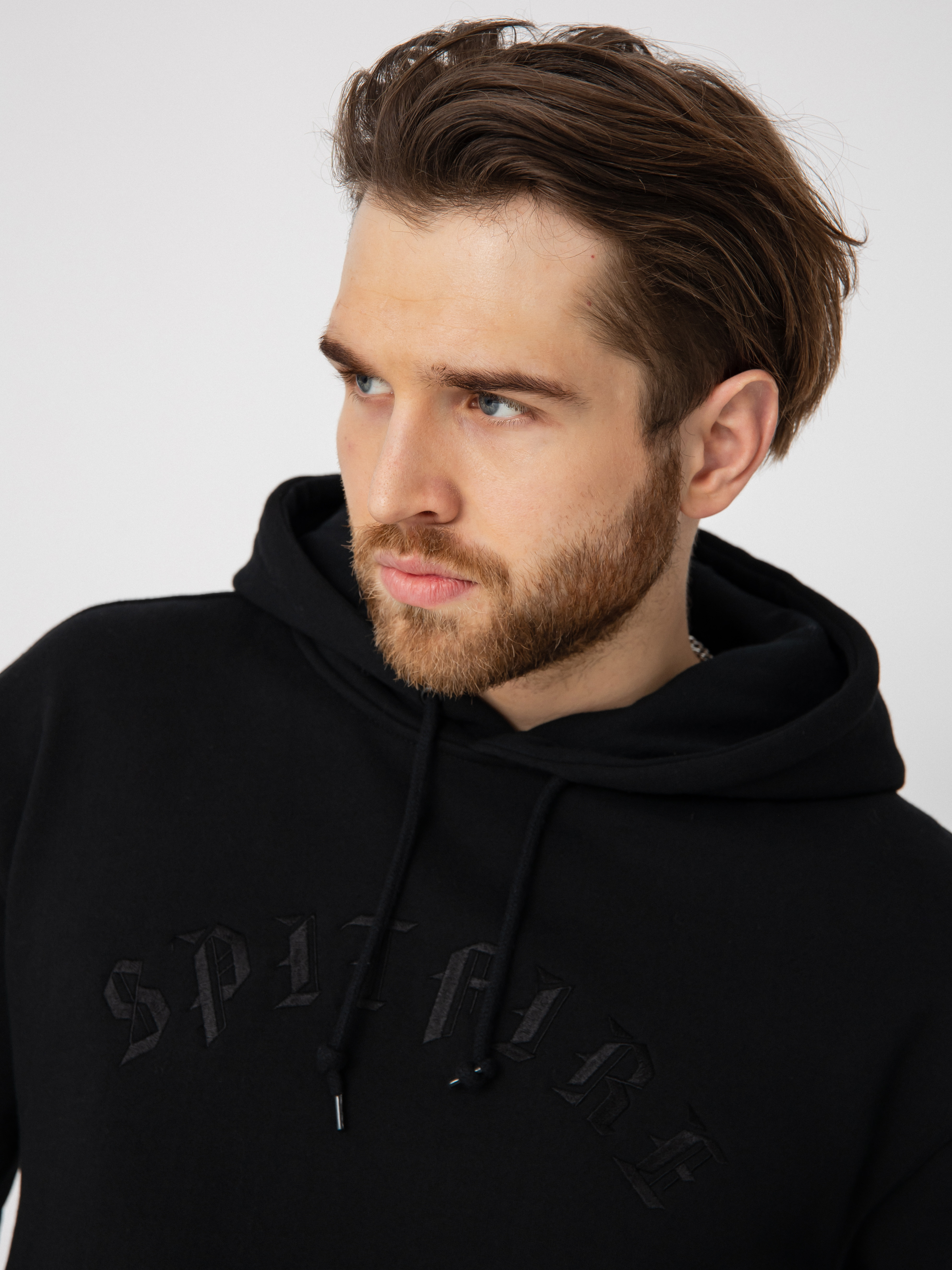 Bluza z kapturem Spitfire Old E Emb HD (black/black)