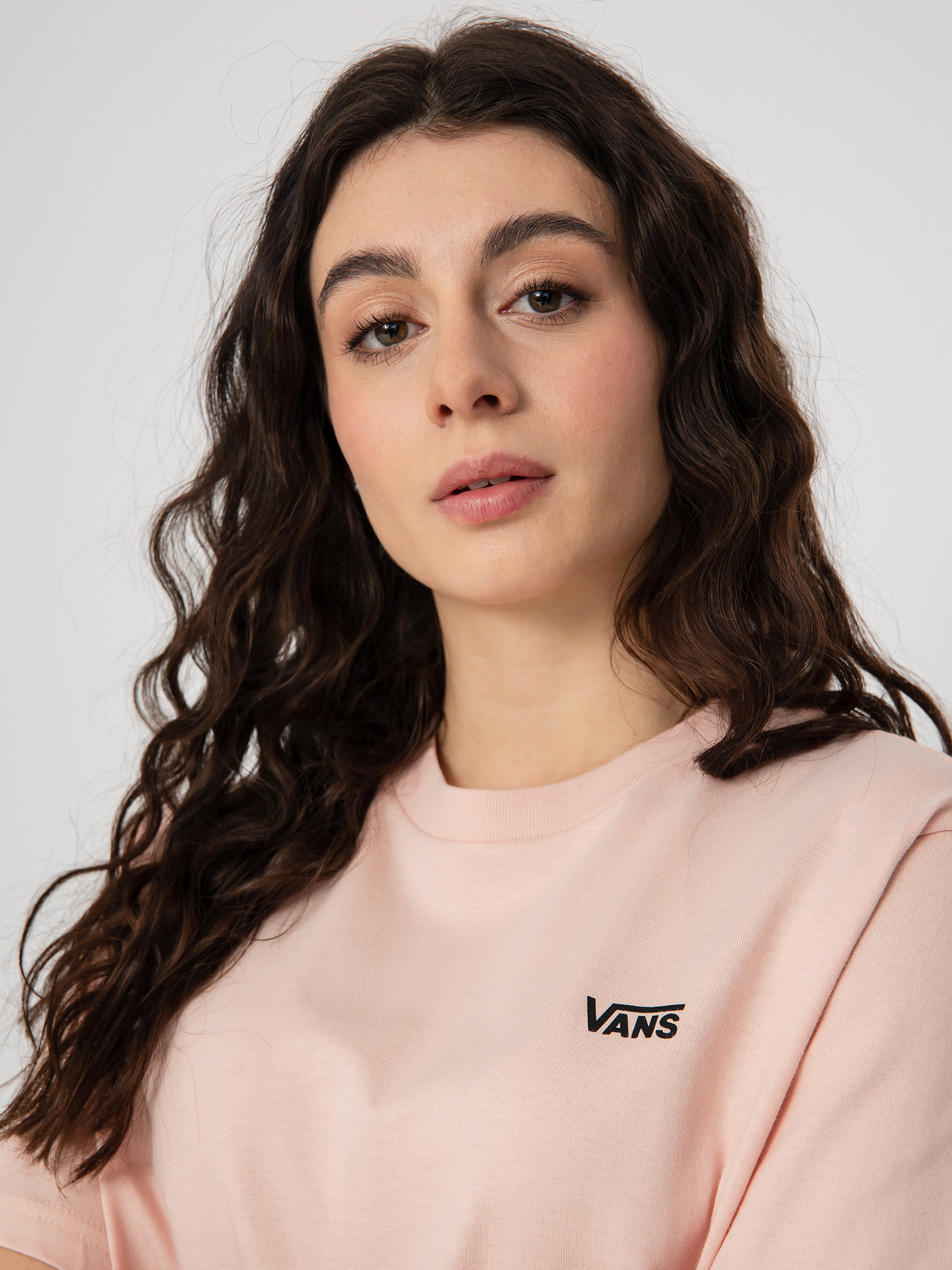 T-shirt Vans Left Chest Logo Wmn (rose smoke)