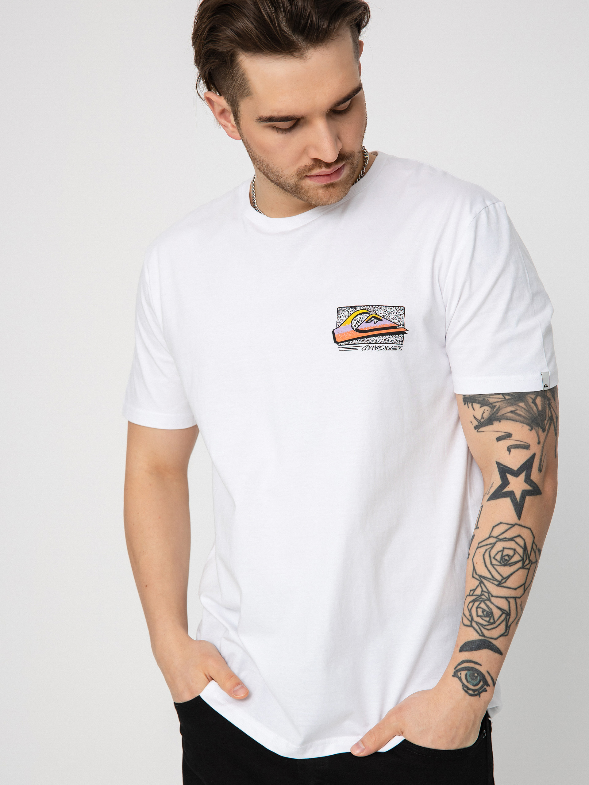 T-shirt Quiksilver Retro Fade (white)