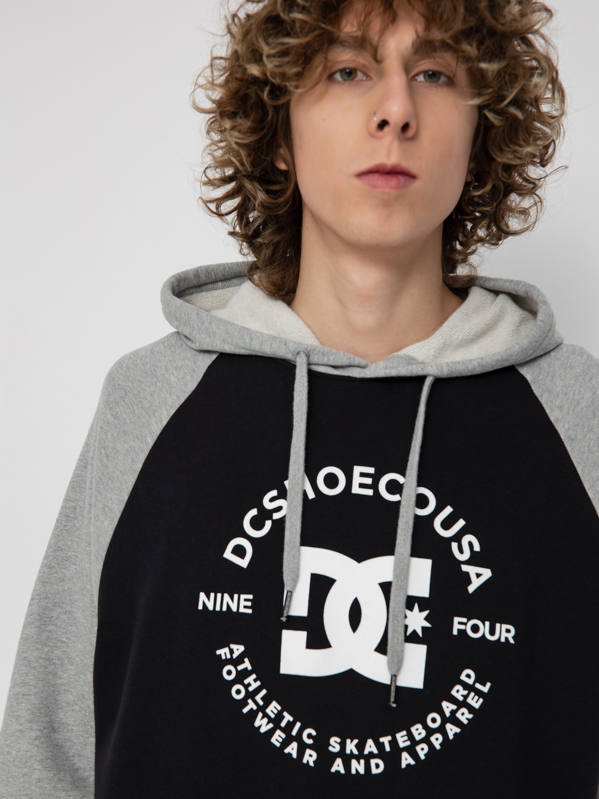 Bluza z kapturem DC Star Pilot Raglan HD (black/grey heather)