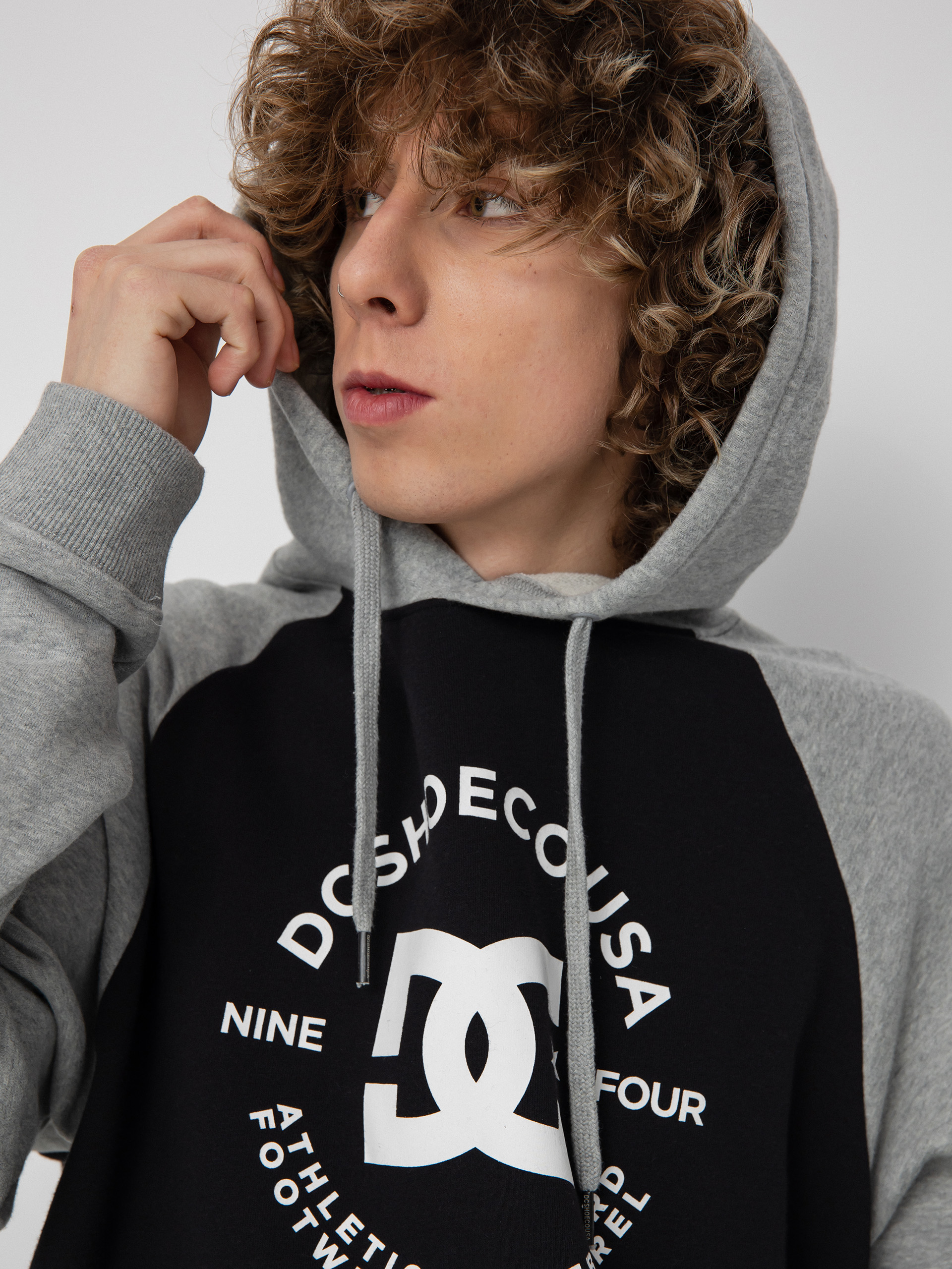 Bluza z kapturem DC Star Pilot Raglan HD (black/grey heather)