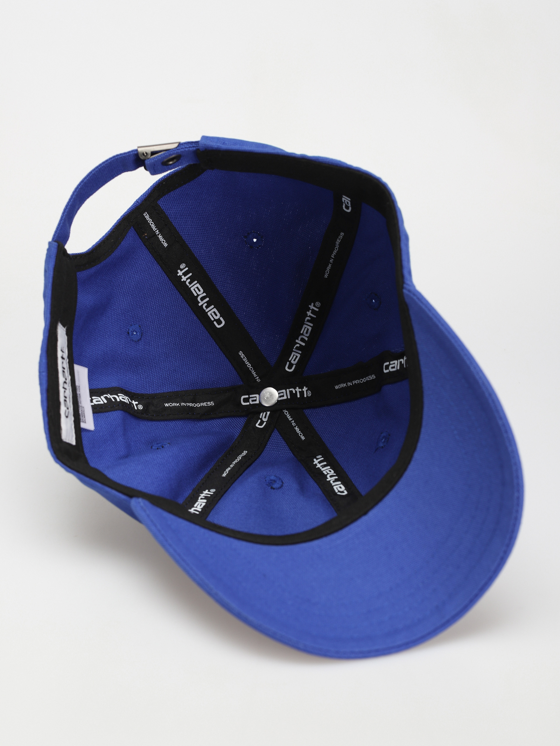 Czapka z daszkiem Carhartt WIP Canvas Script (lazurite/white)