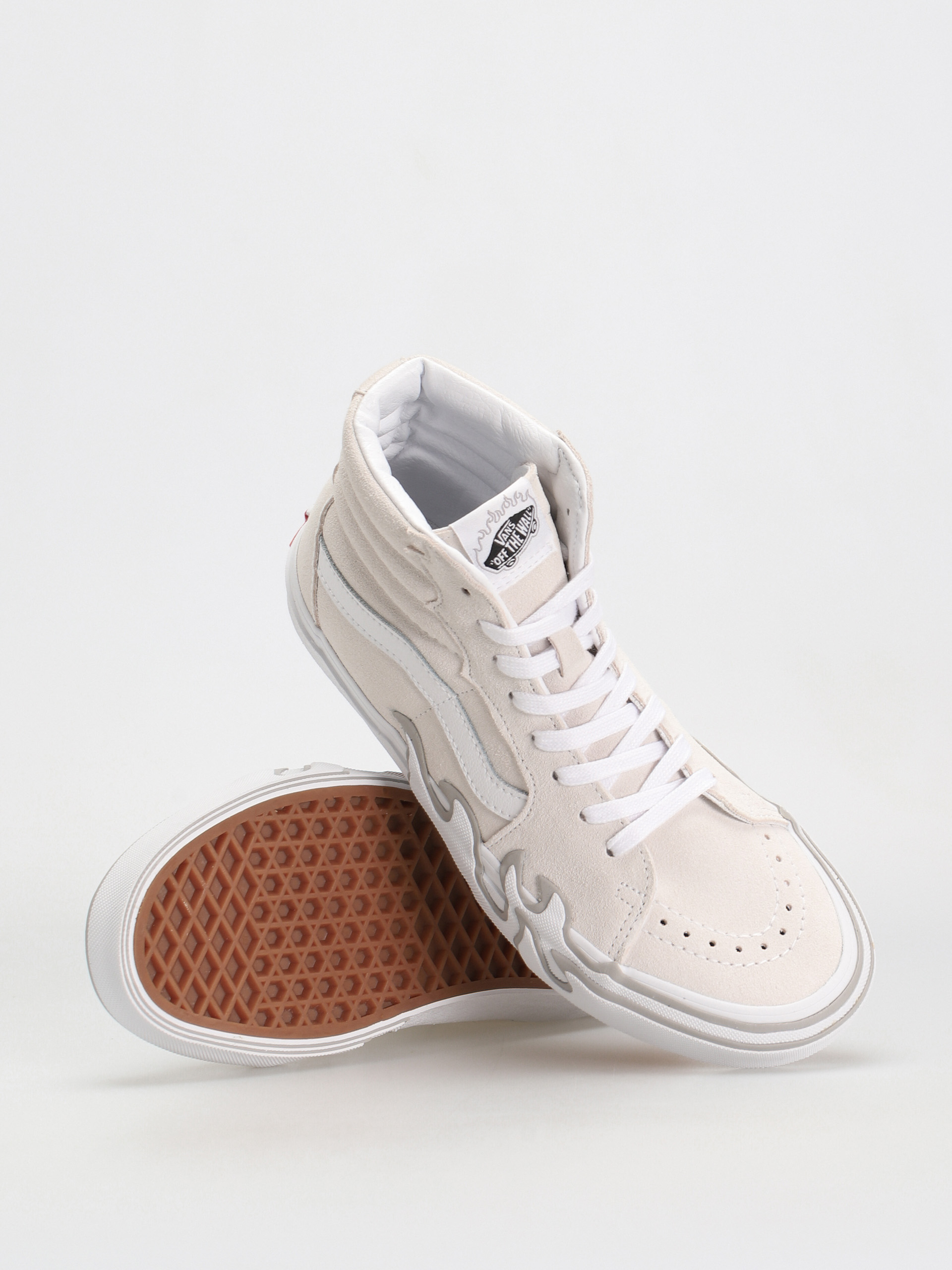 Buty Vans Sk8 Hi Flame (suede white/white)