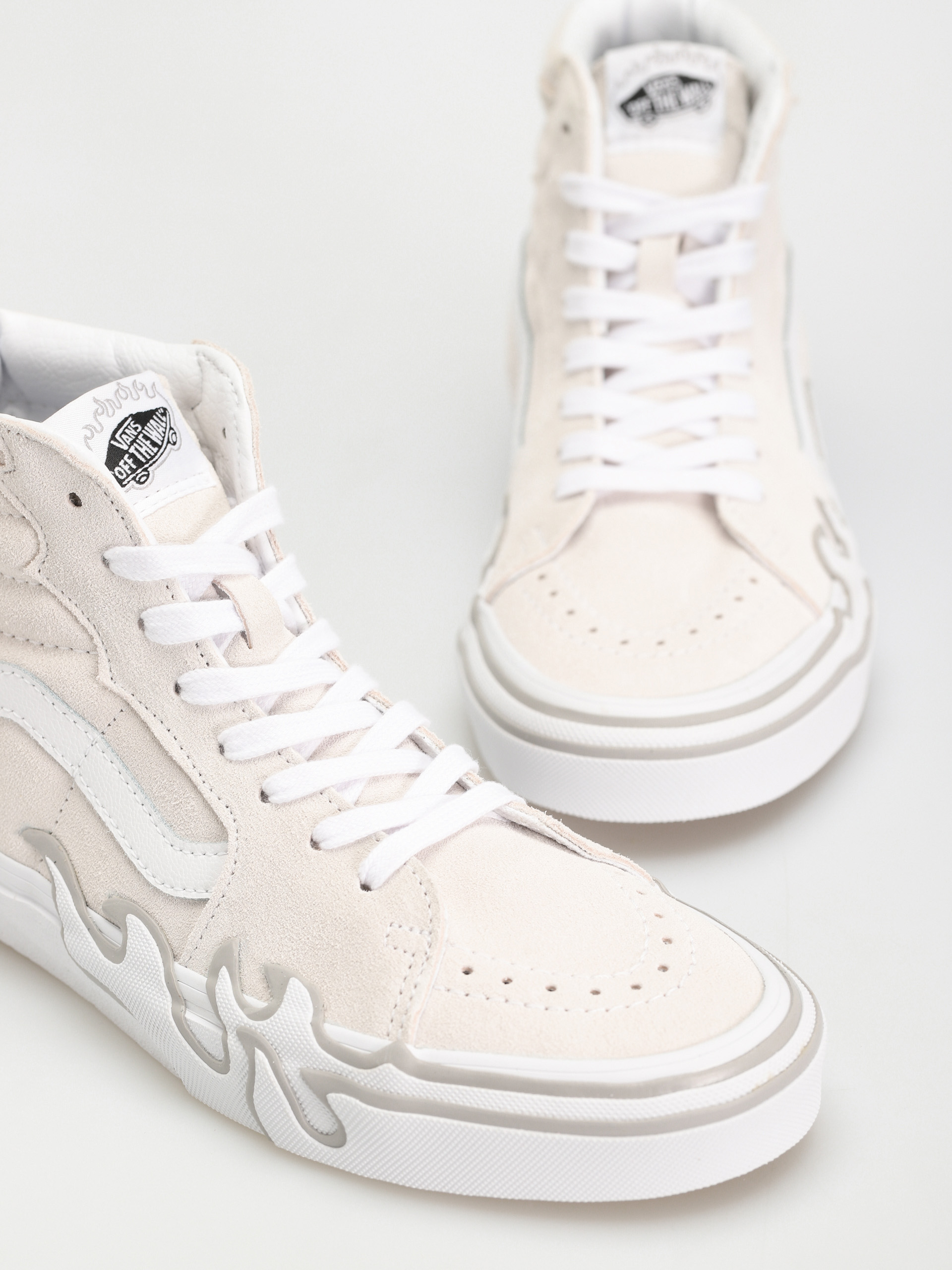 Buty Vans Sk8 Hi Flame (suede white/white)