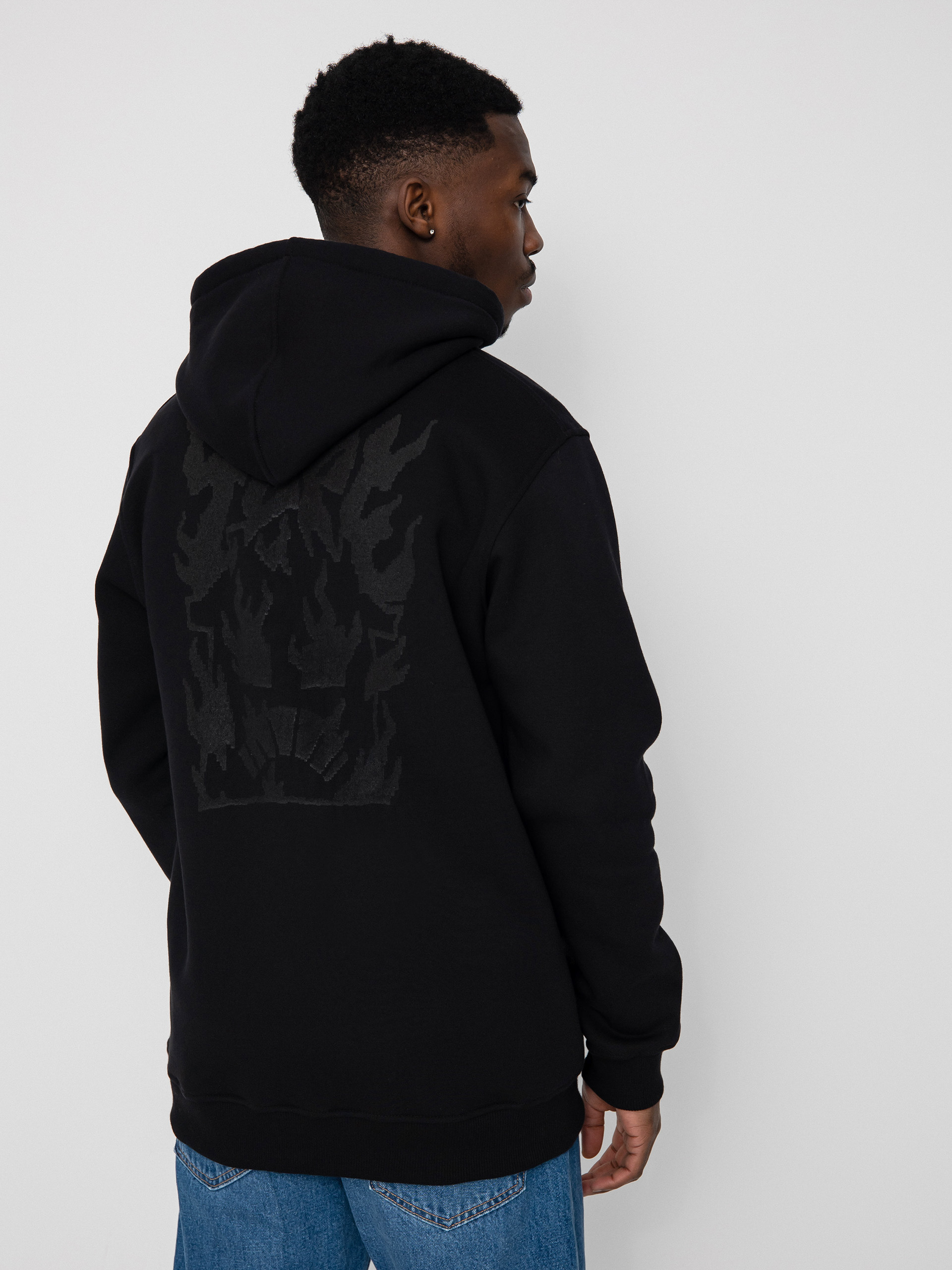 Bluza z kapturem Nervous Tope Burning House HD (black)