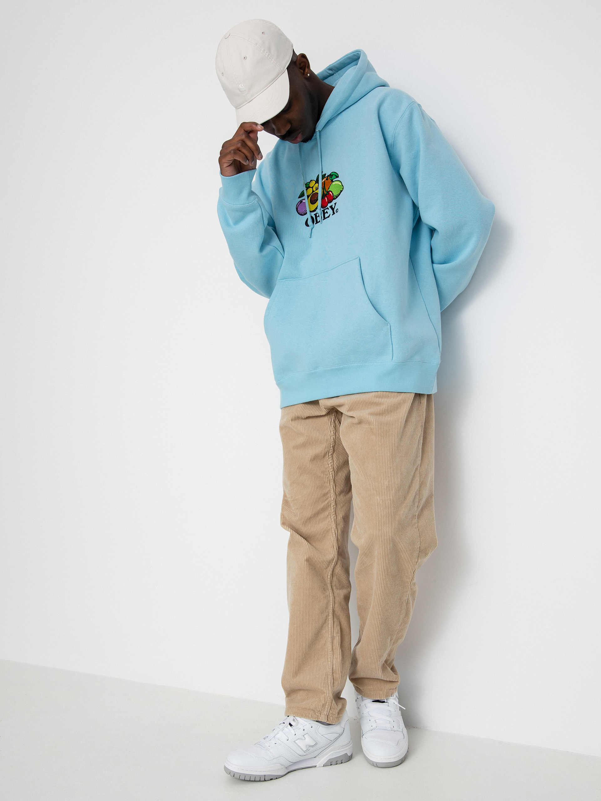 Bluza z kapturem OBEY Basket HD (sky blue)