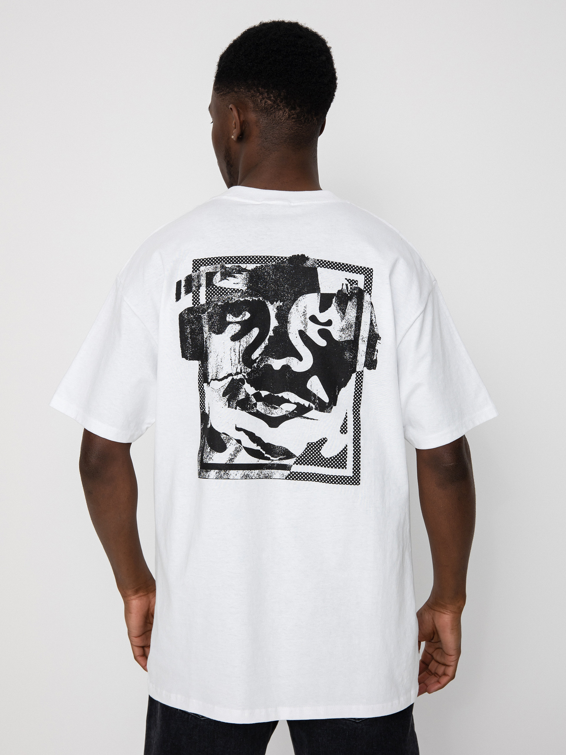 T-shirt OBEY Torn Icon Face (white)