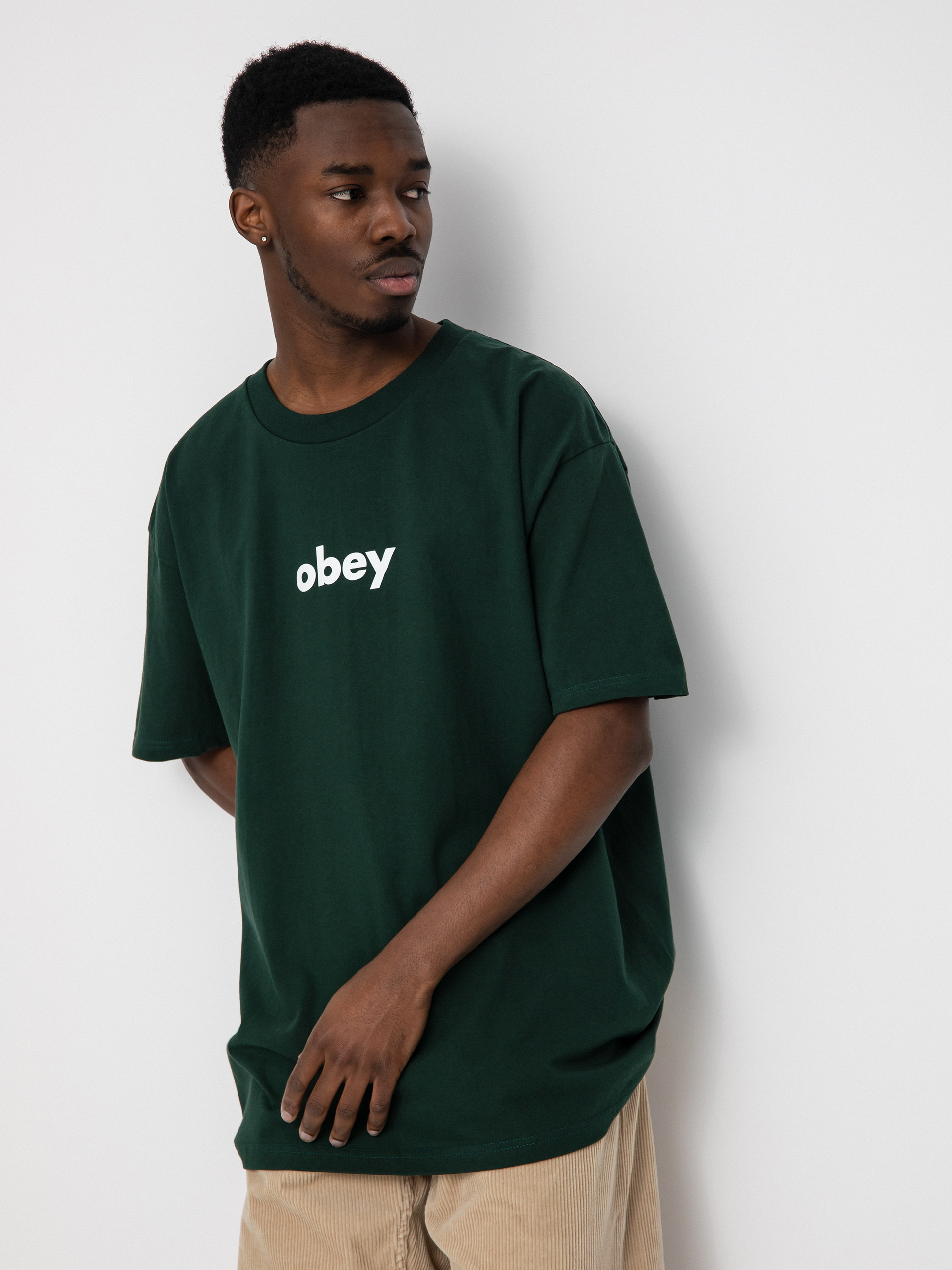 T-shirt OBEY Lower Case 2 (forest)