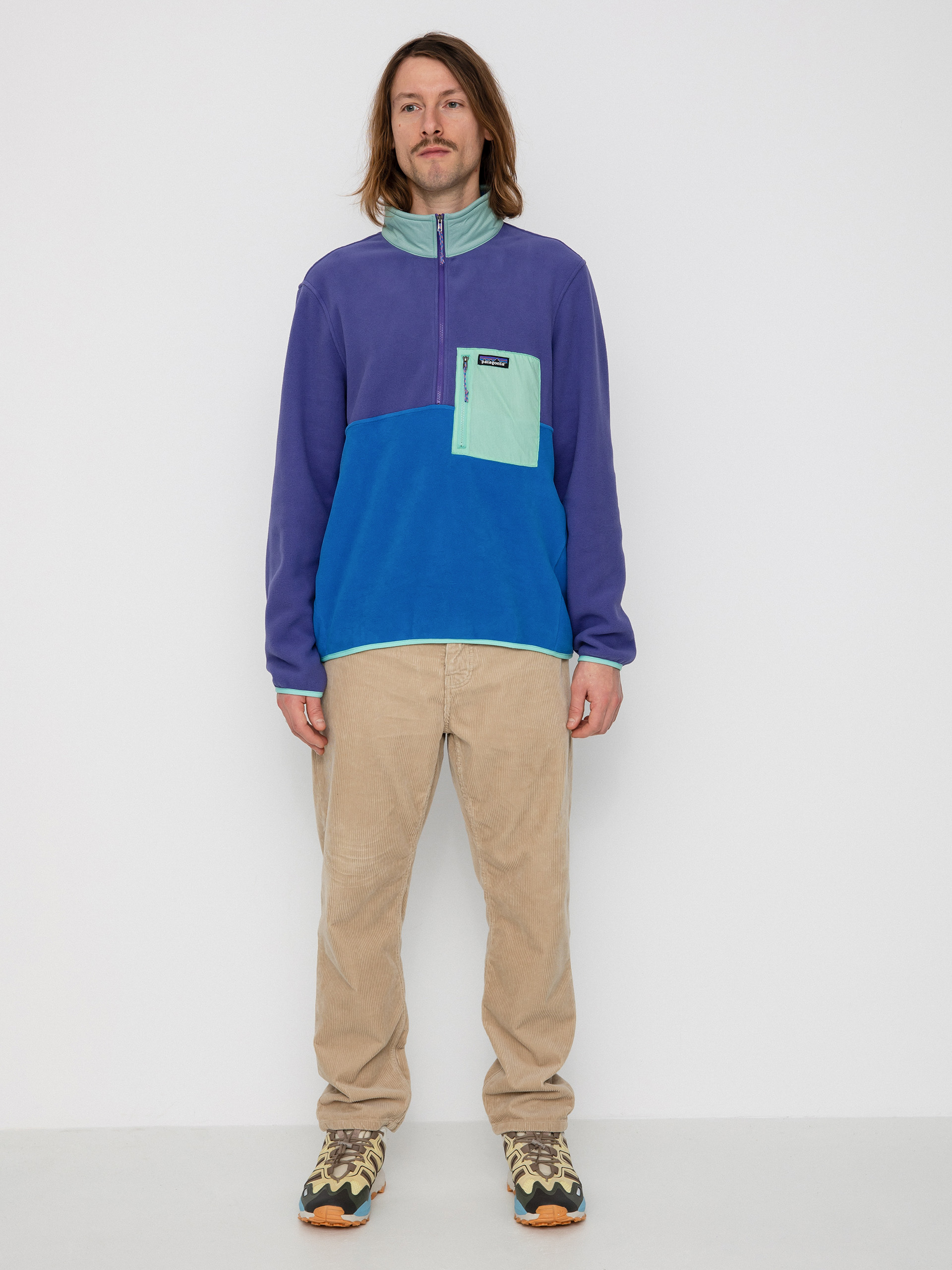 Męski Polar Patagonia Microdini 1/2 Zip (bayou blue)