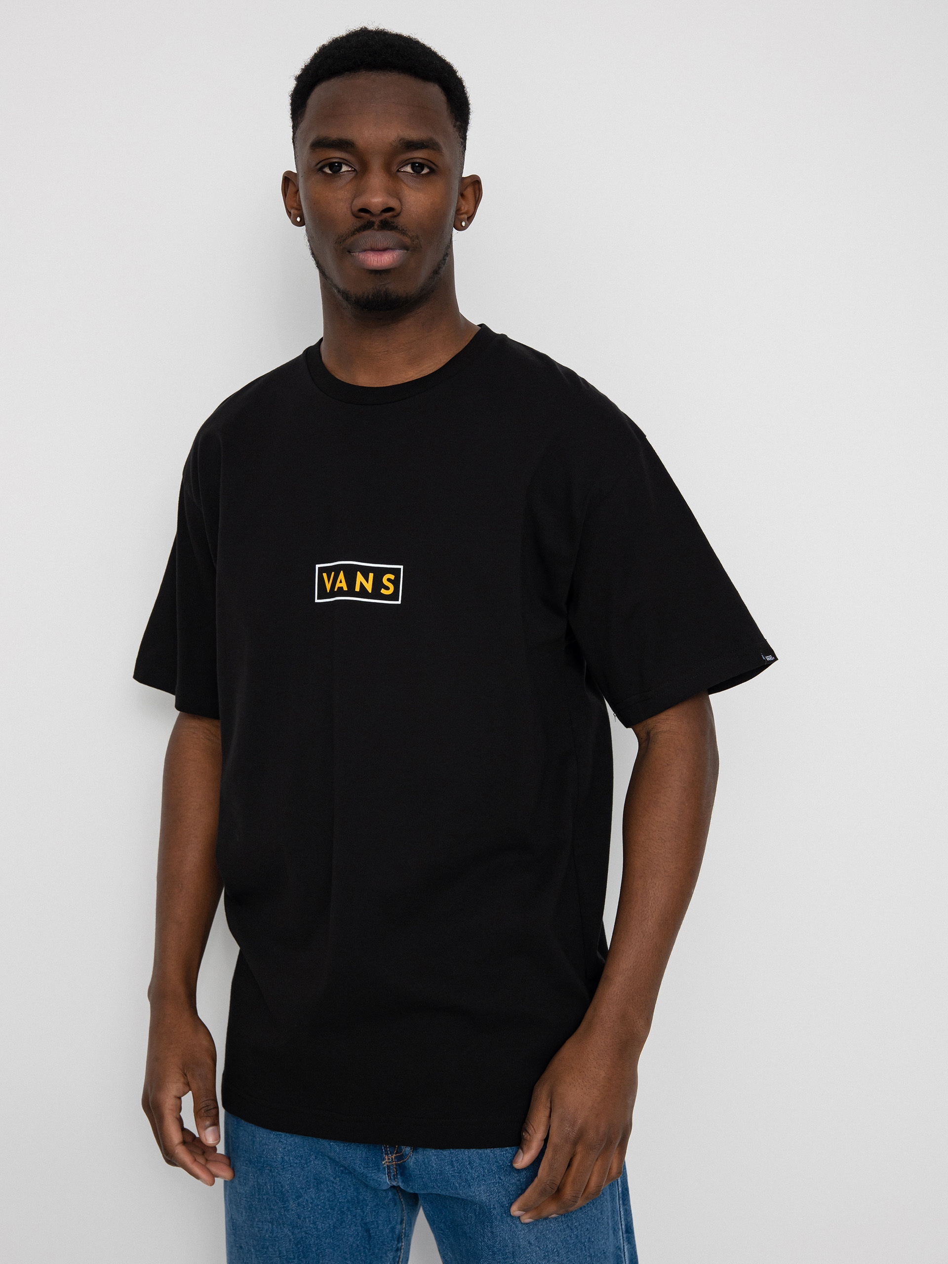 T-shirt Vans Classic Easy Box (black/white/old gold)