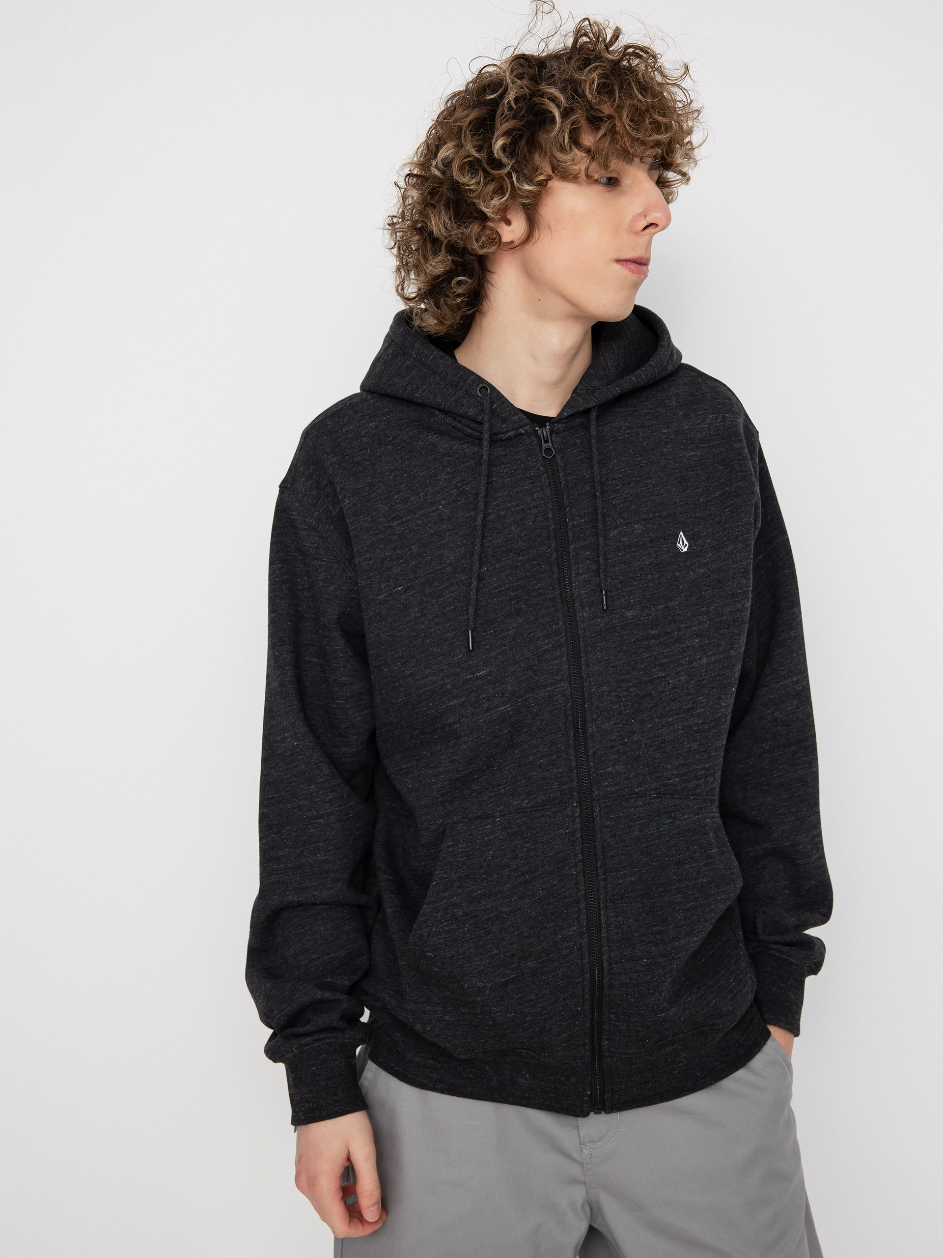 Bluza z kapturem Volcom Sngl Stn ZHD (heather black)