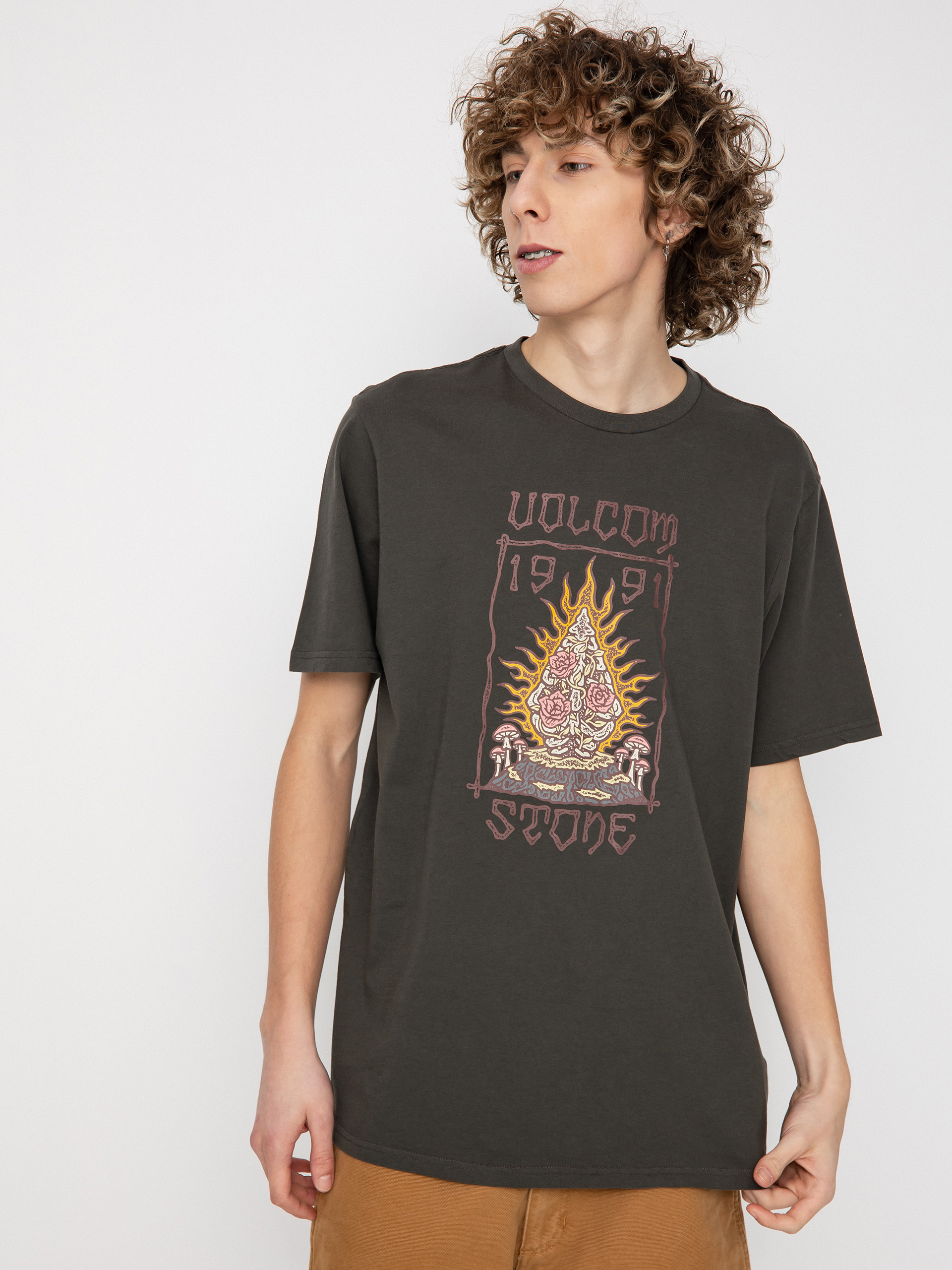 T-shirt Volcom Fty Caged Stone (rinsed black)