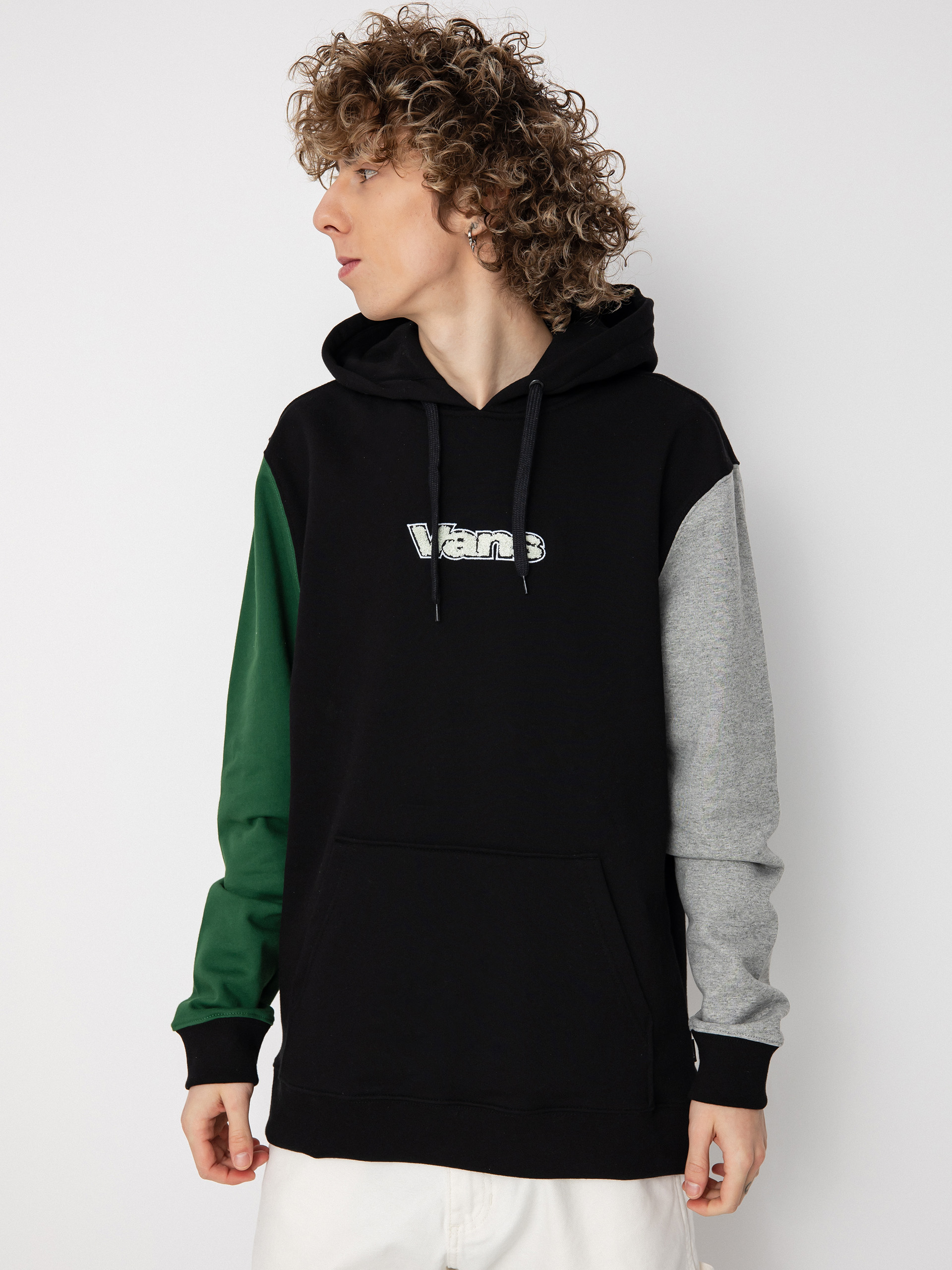 Bluza z kapturem Vans Colorblock HD (black/eden)