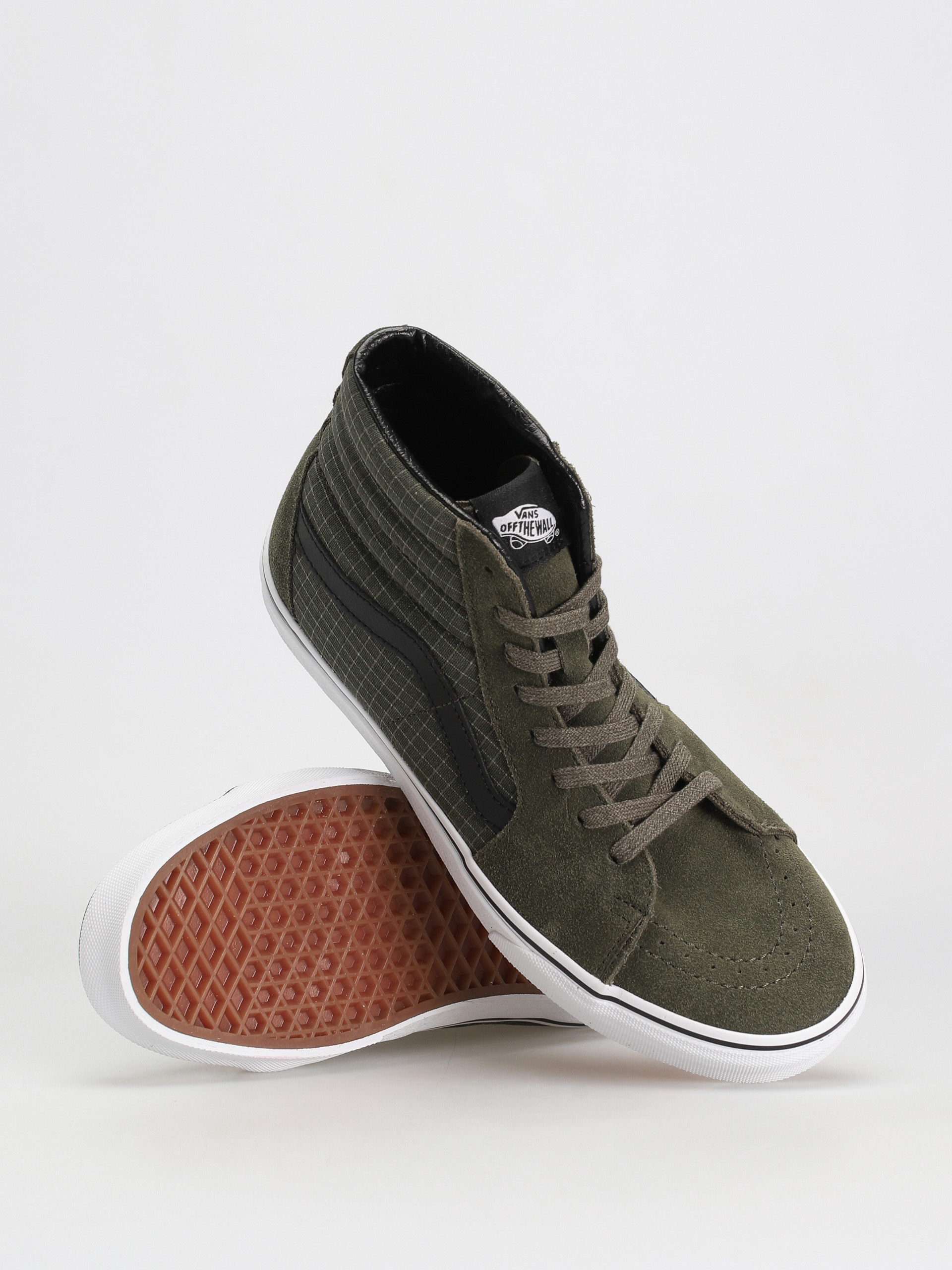 Buty Vans Sk8 Hi (ripstop canvas grape leaf/true white)