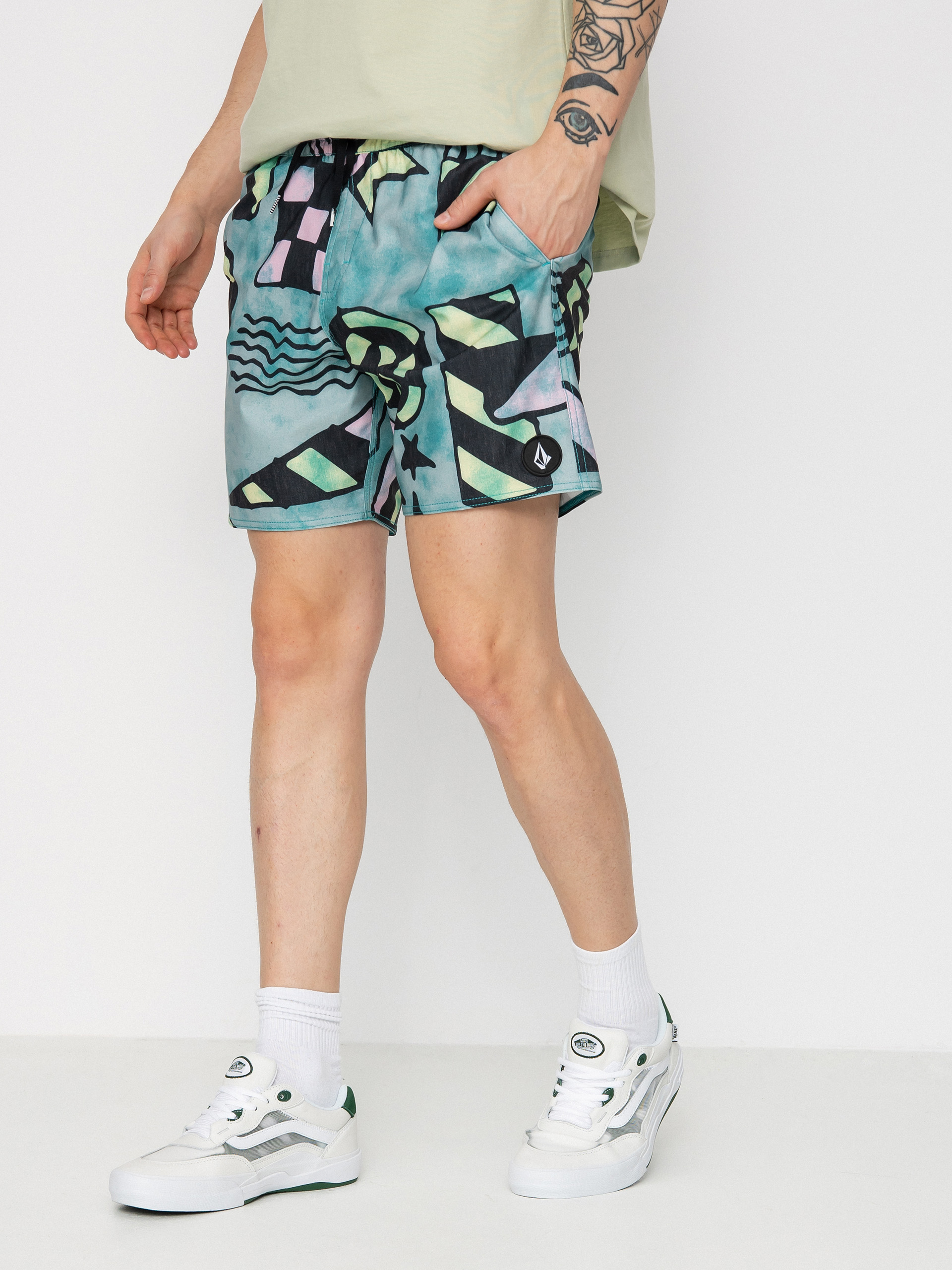 Szorty Volcom Chlorine Killer Stoney Trnk 17 (temple teal)